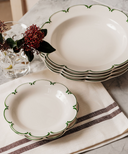 Olivia Scalloped Crockery, Green Filet
