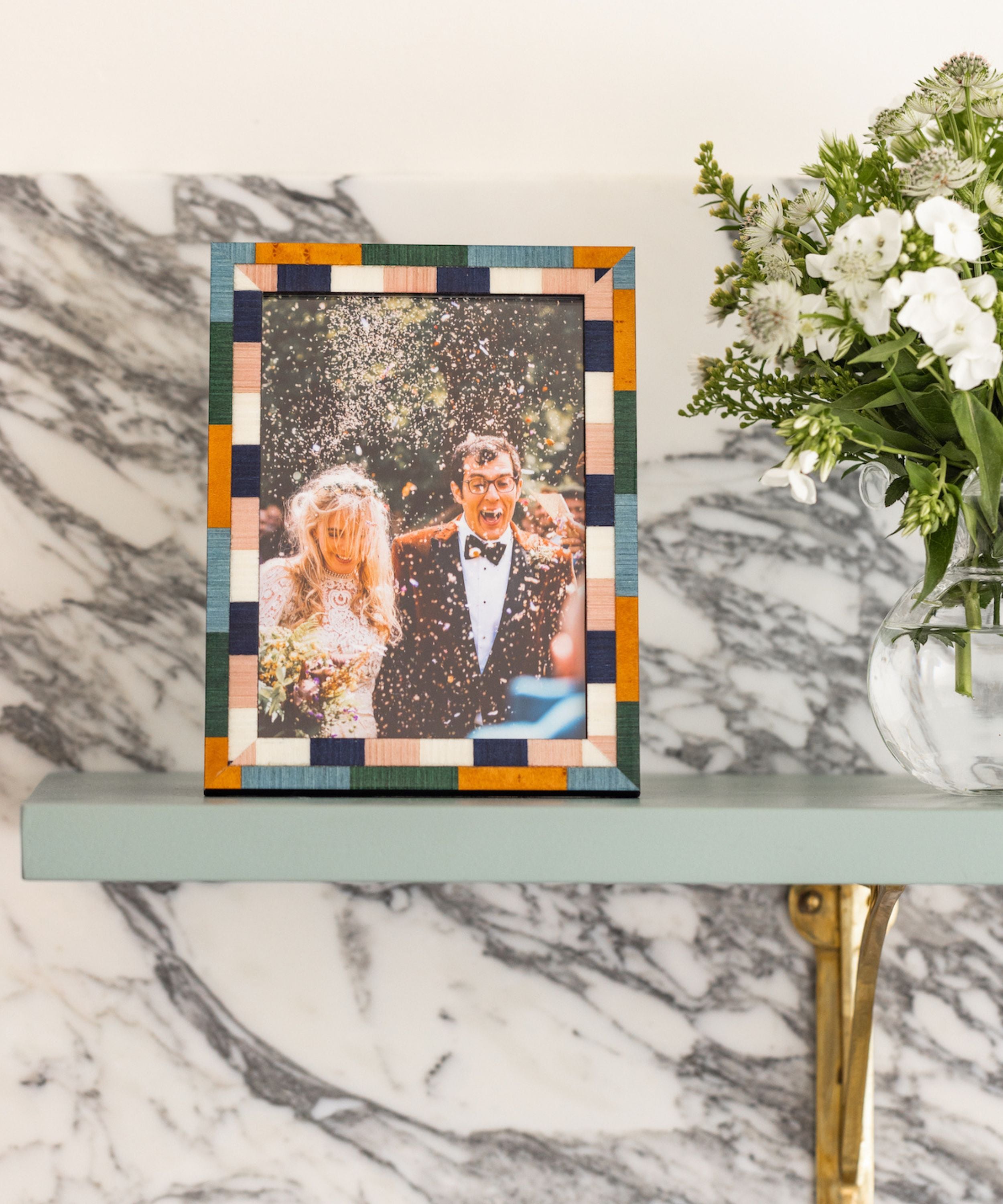 Rebecca Udall, Mia Photo Frame Marquetry Heritage Photo Frame, Multi Coloured