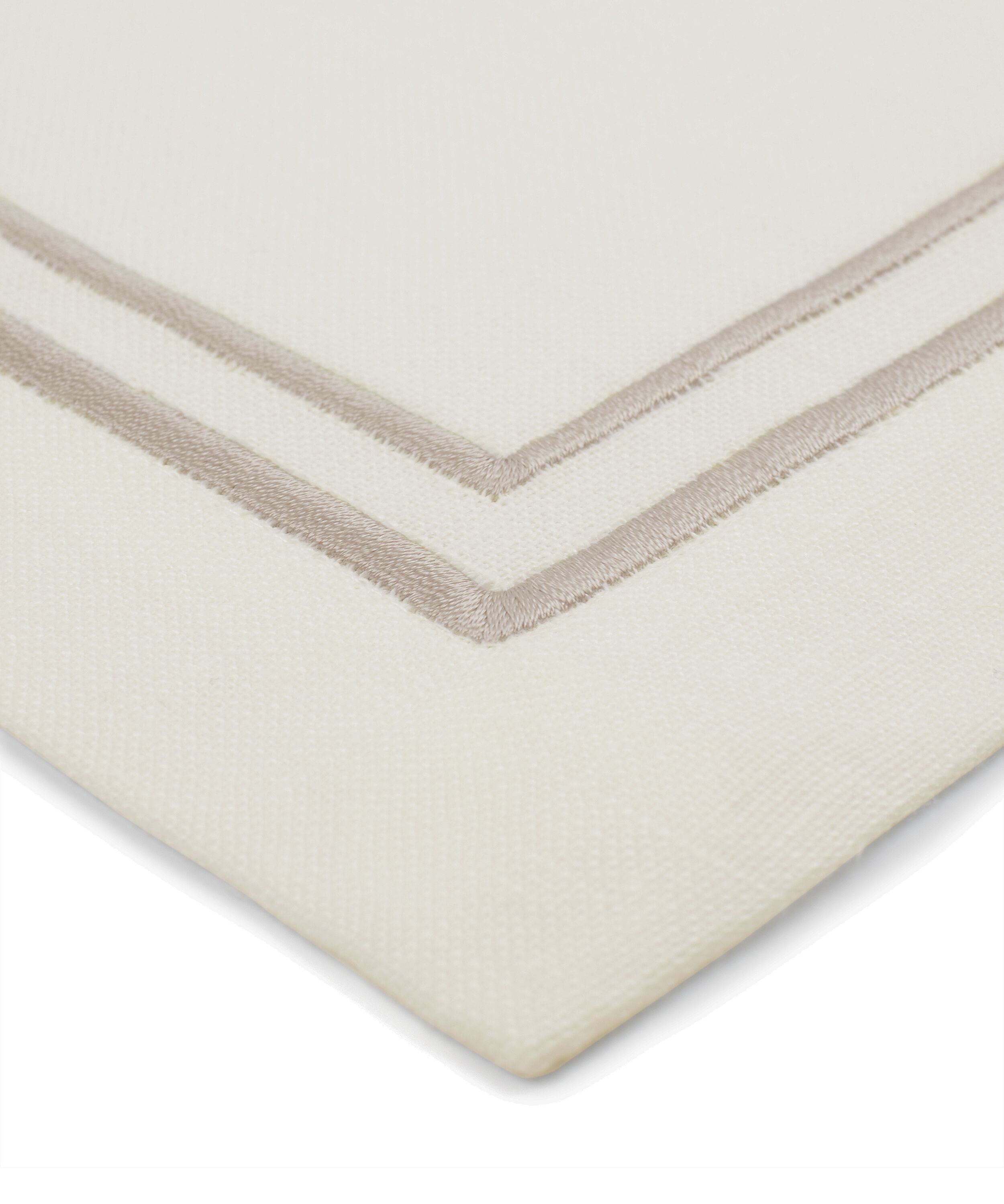 Sophie Classic Two Cord Napkin, Natural Embroidery