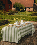 Colette Striped Table Linens, Olive Green, Al Fresco Dining