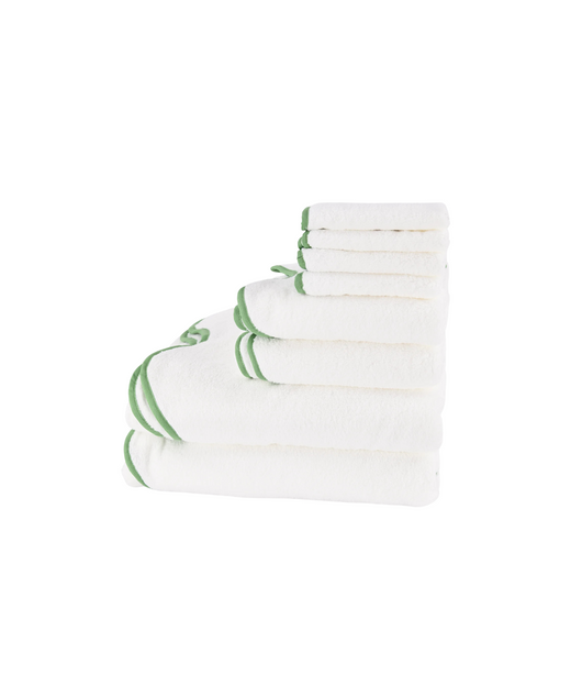 Signature Amelia Scalloped Bath Towel Bundle, Asparagus