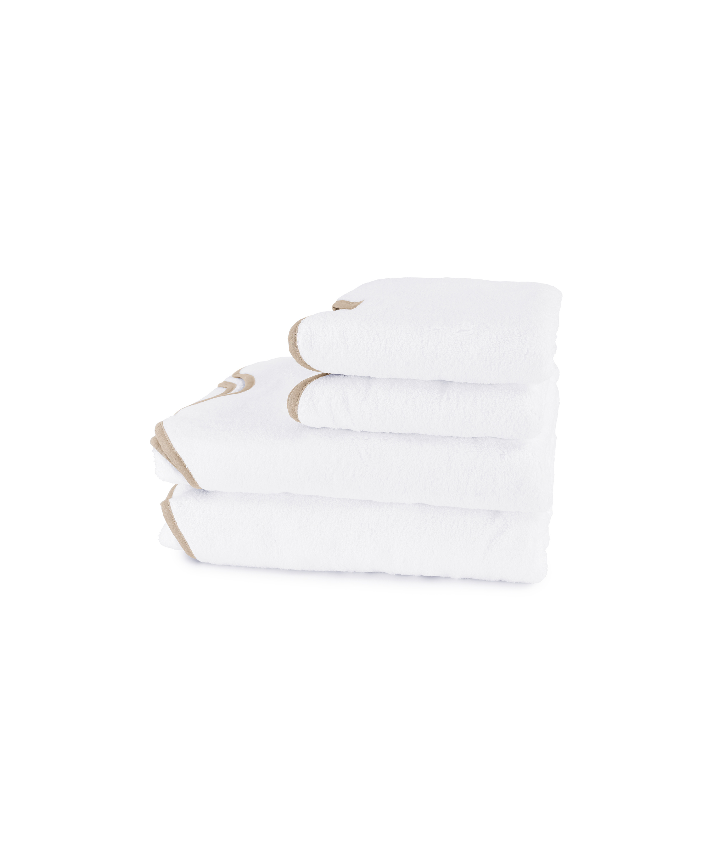 Classic Amelia Scalloped Bath Towel Bundle, Taupe