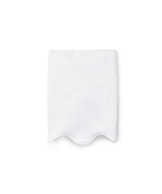 Pair of Amelia Scalloped Hand Towels, White
