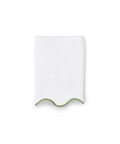 Pair of Amelia Scalloped Hand Towels, Asparagus