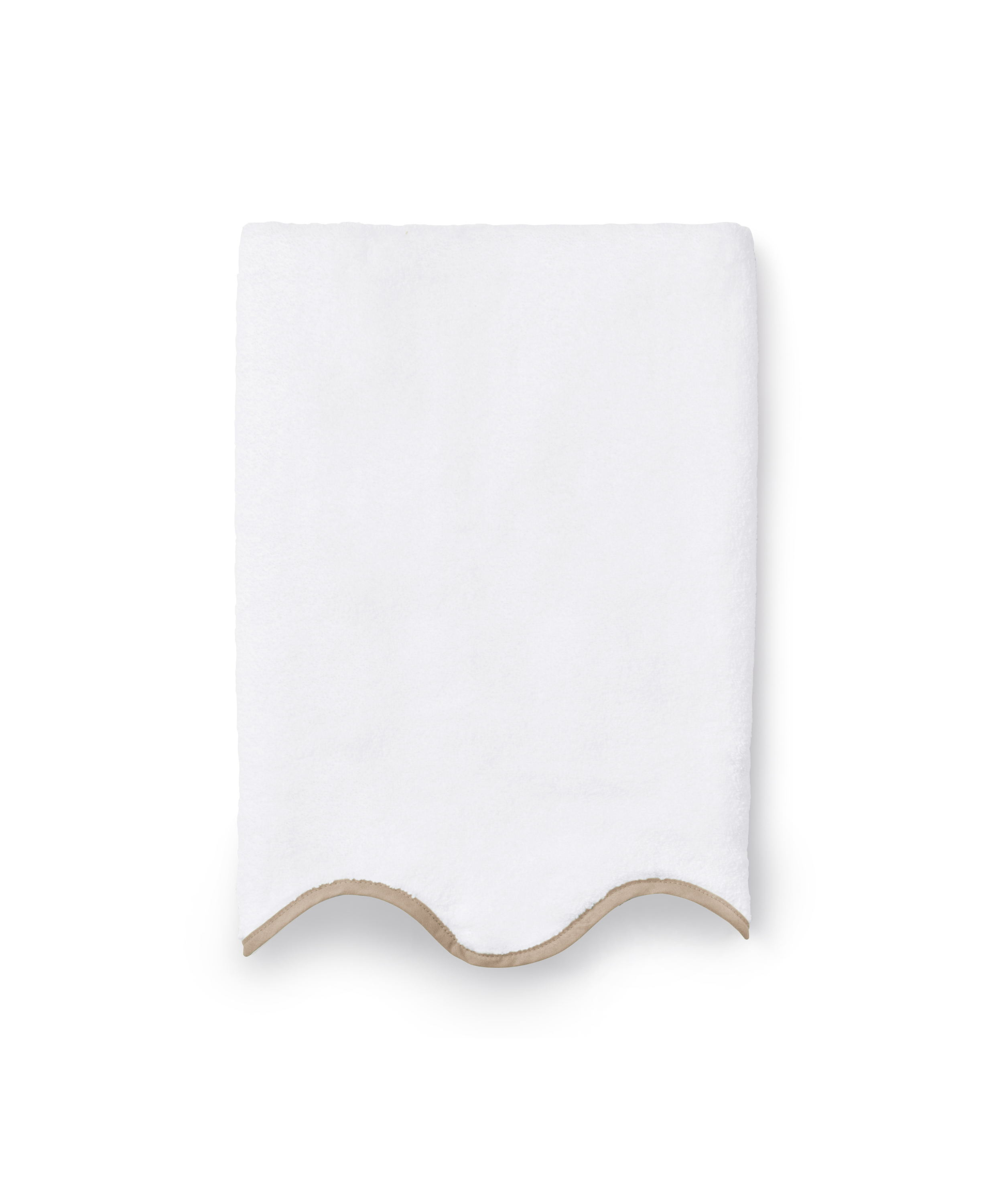 Amelia Scalloped Bath Towels, Taupe