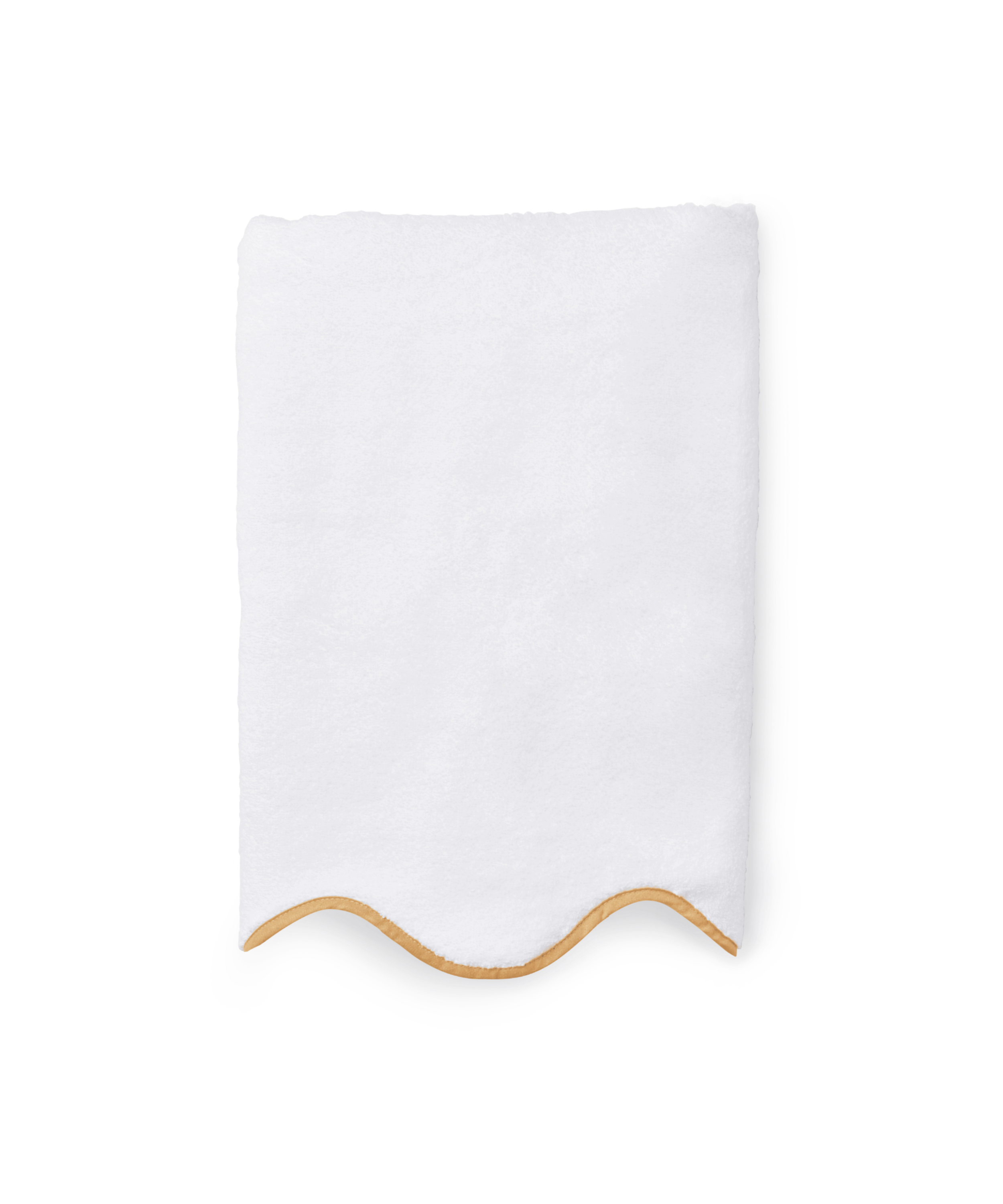 Amelia Scalloped Bath Sheet, Mustard