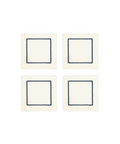 Rebecca Udall Set of 4 Sophie One Cord Linen Cocktail Napkins, Midnight Blue