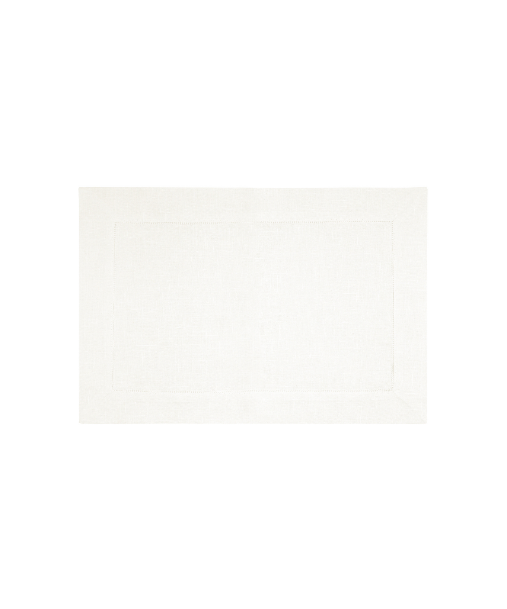 Classic Hemstitch Table Linens, White