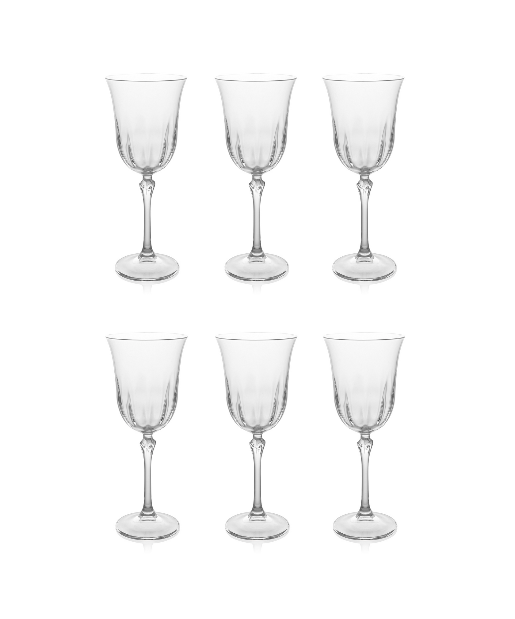 Daphne Optic Crystal Red Wine Glass, Rebecca Udall, Set of 6