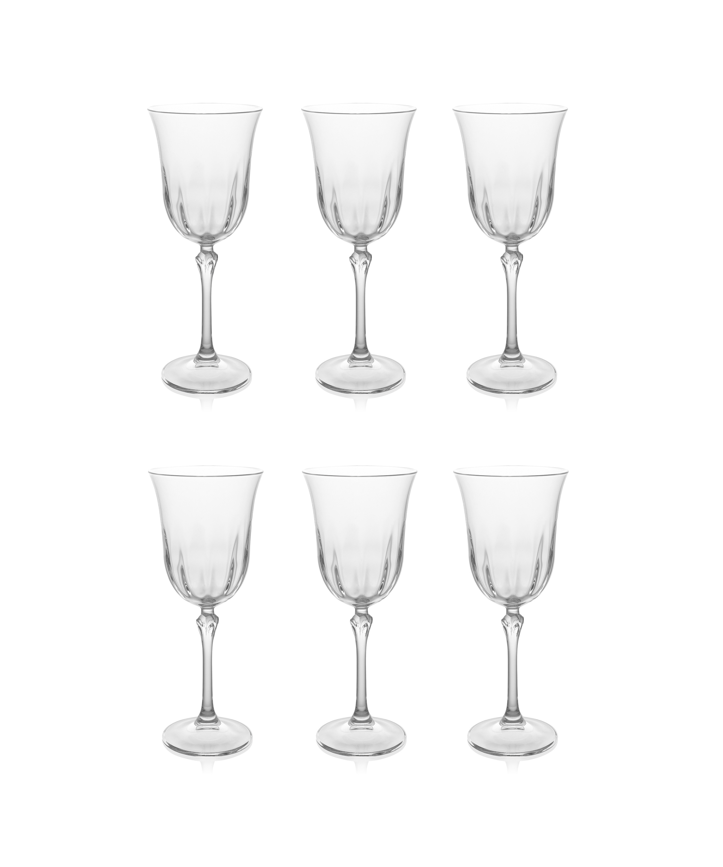 Daphne Optic Crystal Red Wine Glass, Rebecca Udall, Set of 6