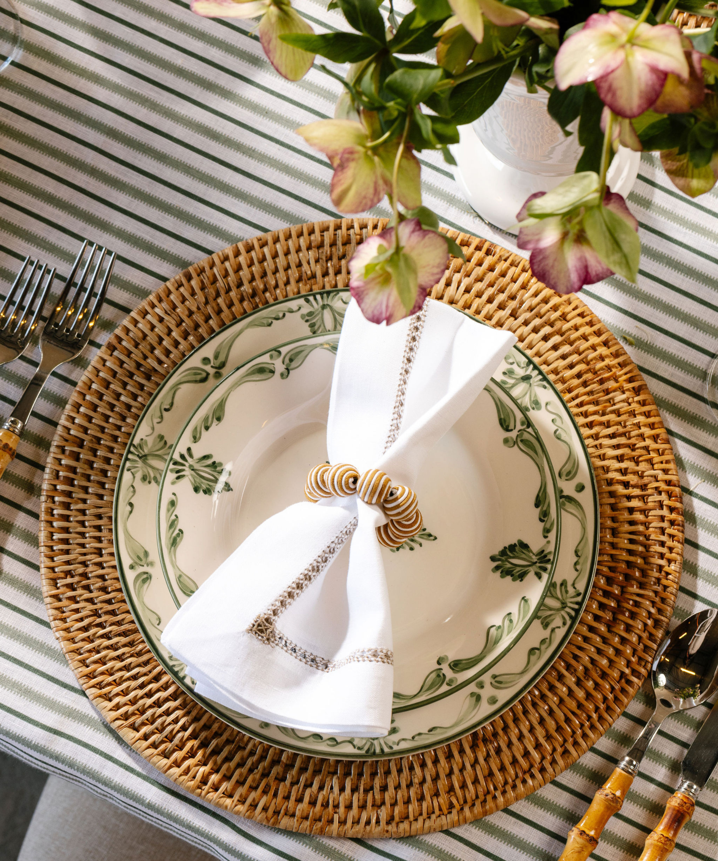 Rattan Round Placemat, Natural