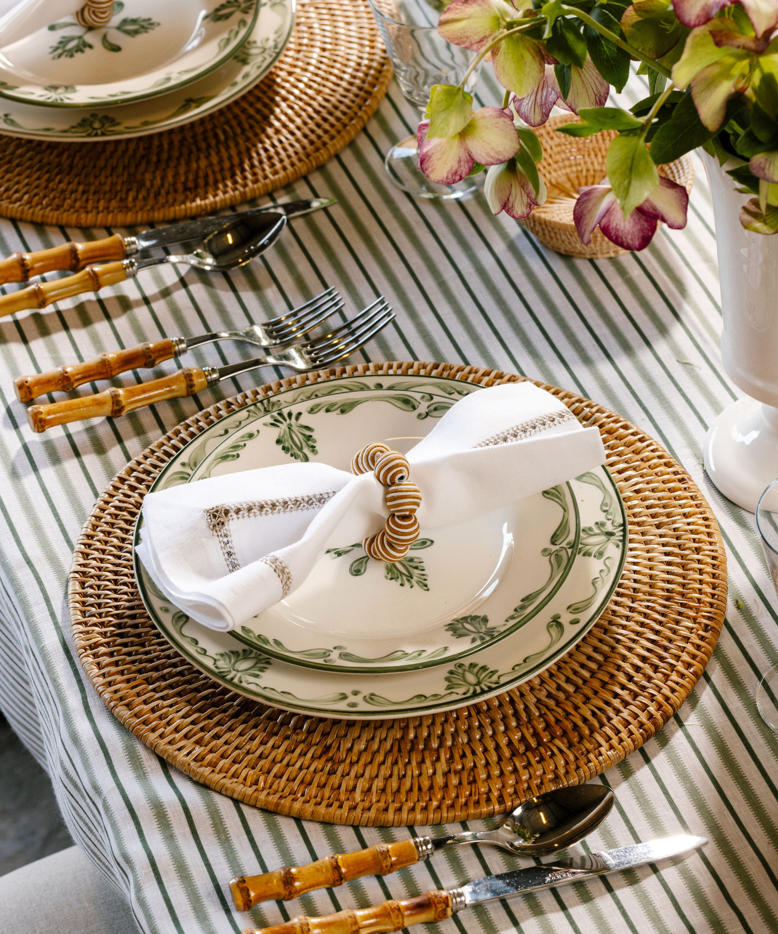 Rattan Round Placemat, Natural