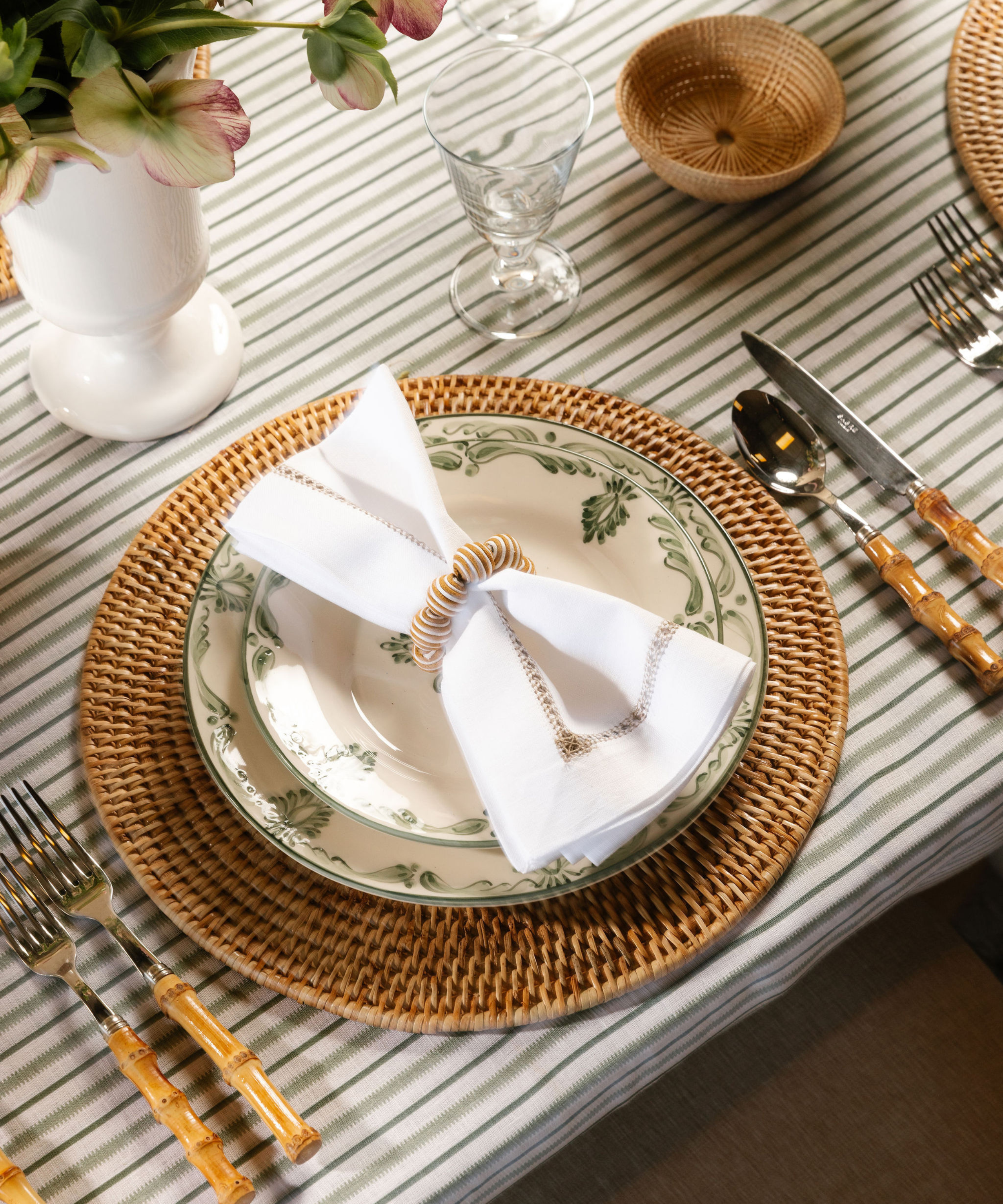 Rattan Round Placemat, Natural