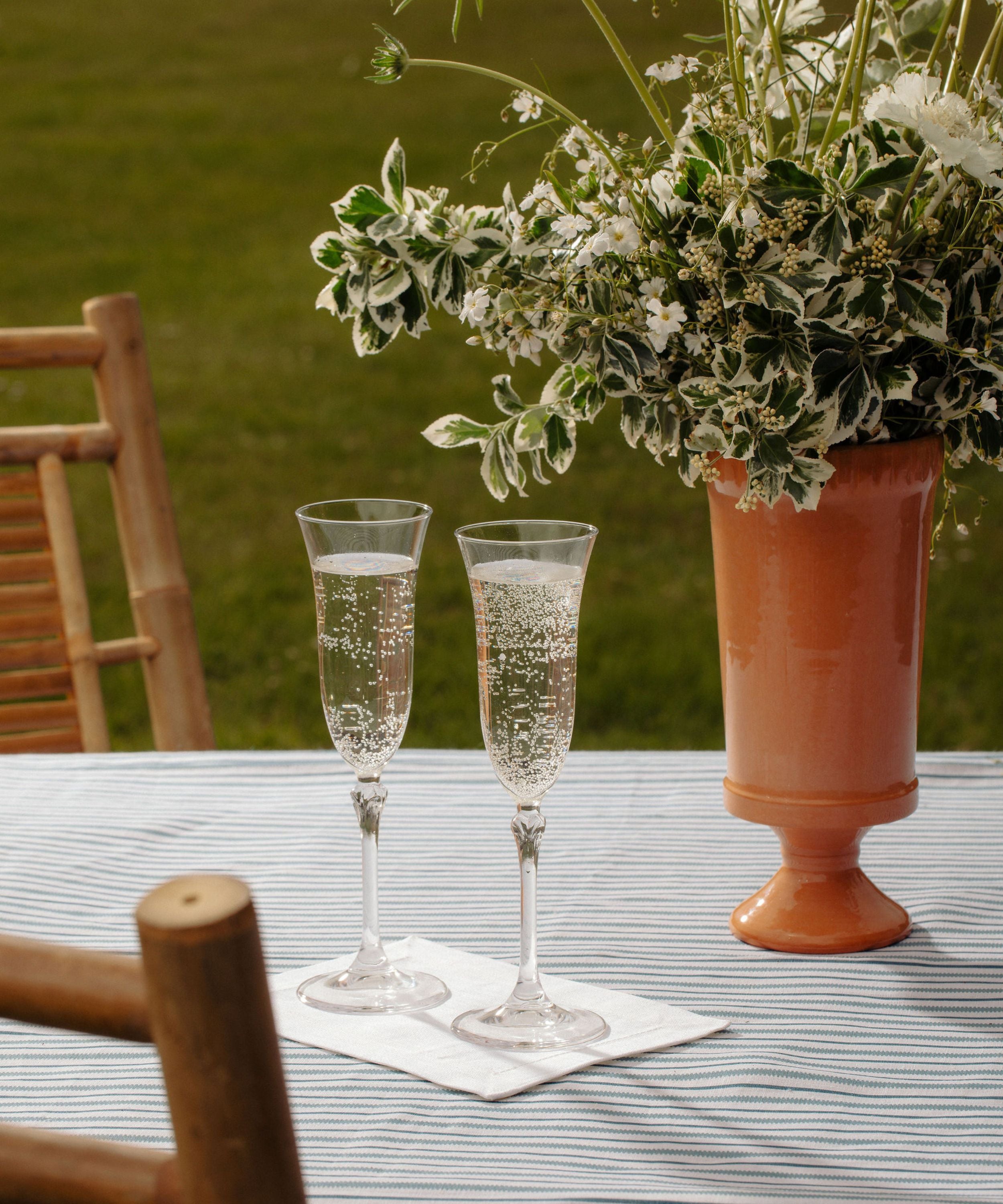 Classic Hemstitch Table Linens, White