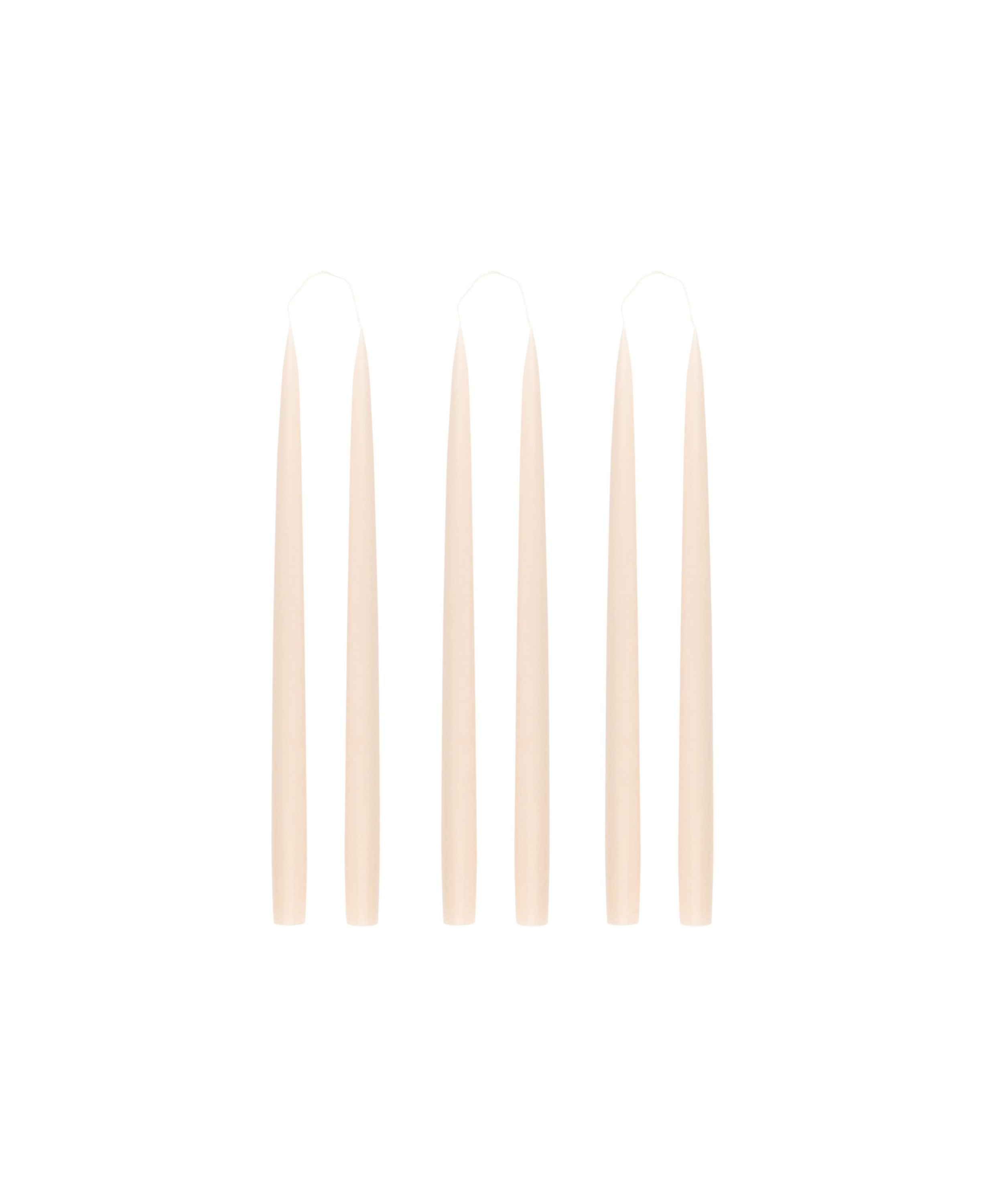 Rebecca Udall Set of 6 Danish Taper Candles, Beige