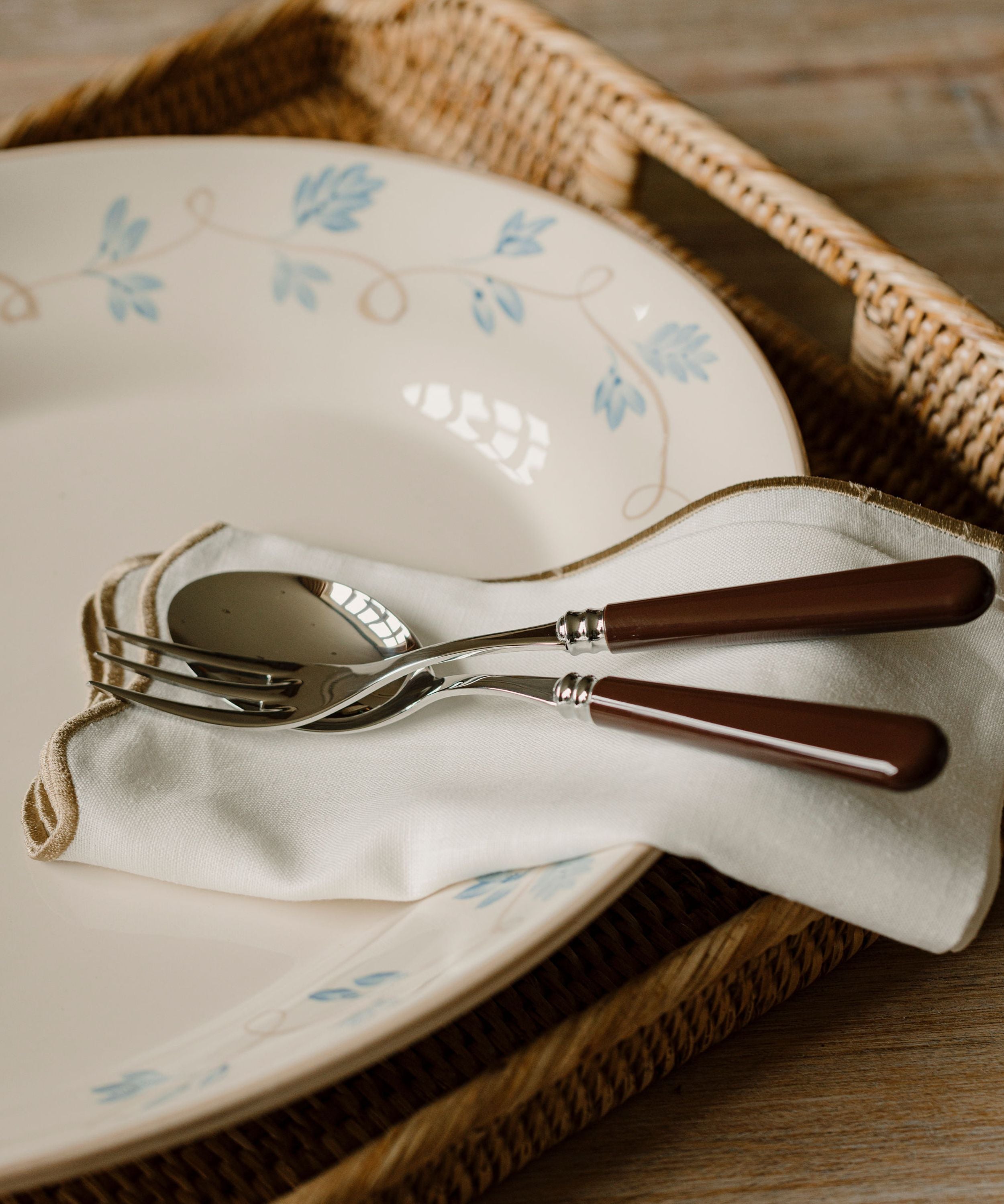 Rebecca Udall Classic Serving Set, Chocolate with Elouise Crockery
