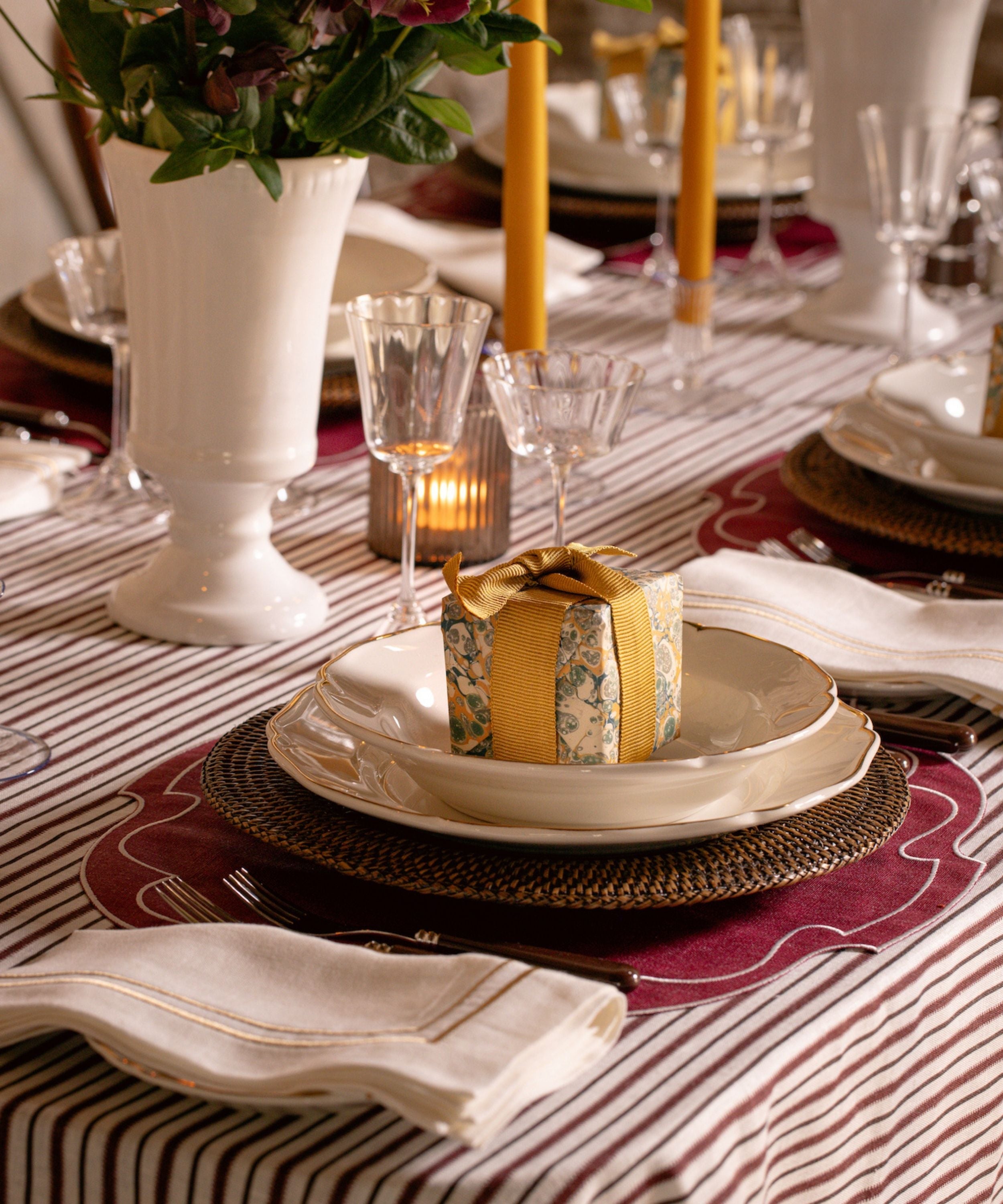 Rebecca Udall Madeleine Pasta Bowl, Gold Filet with the Beatrice Coupe