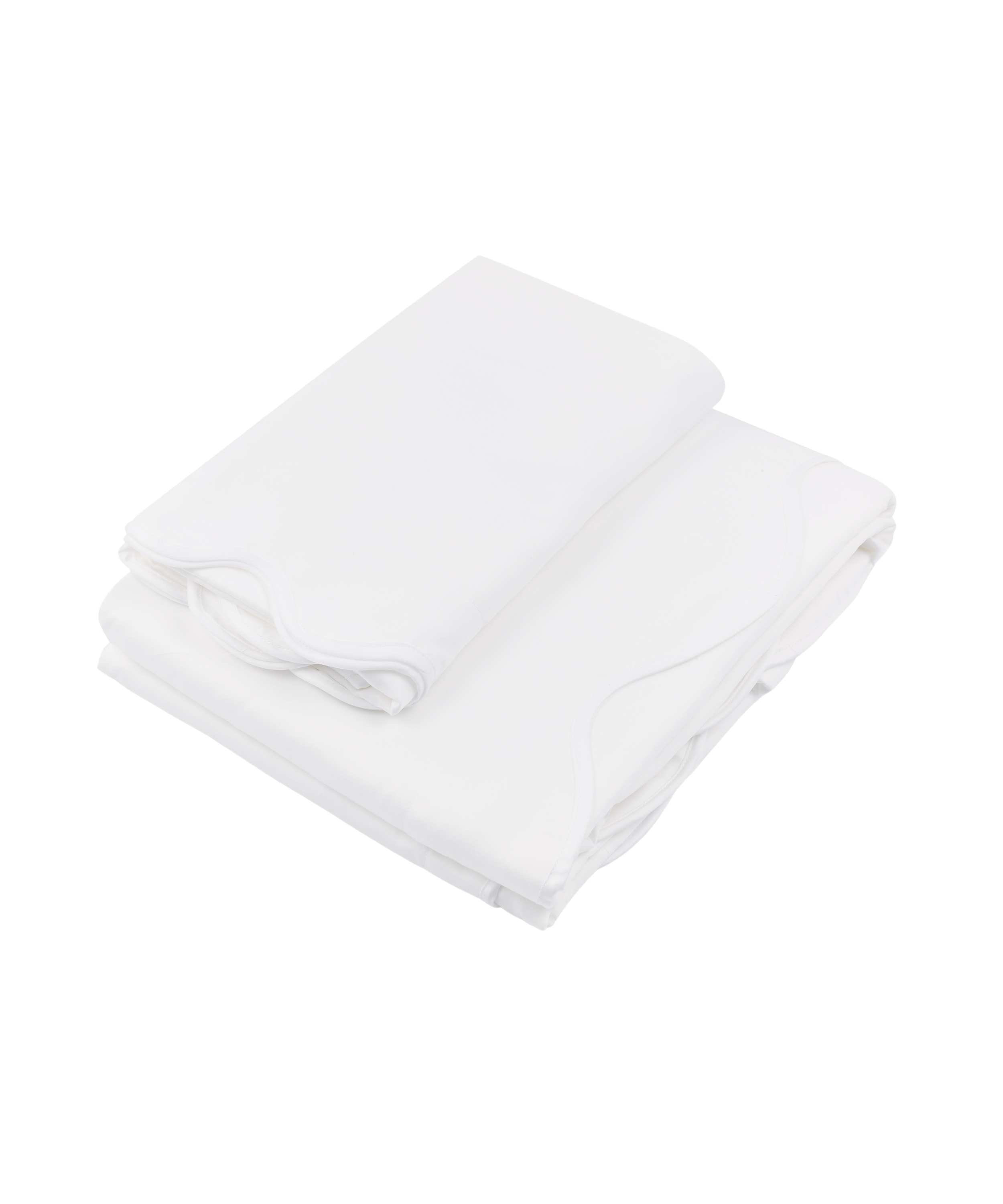 Alexandra Wavy Scalloped Duvet Cover, White