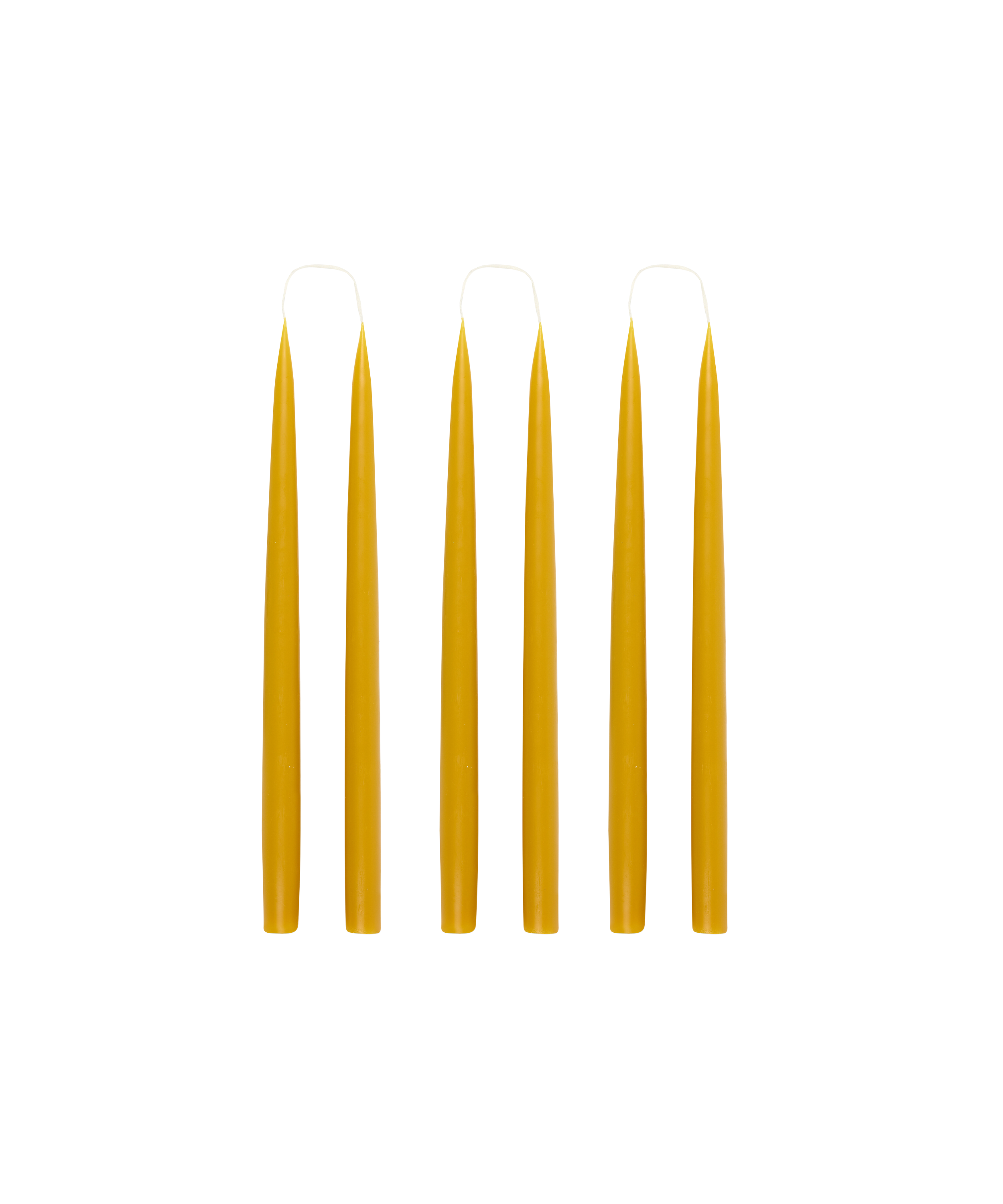 Rebecca Udall Set of 6 Danish Taper Candles, Mustard
