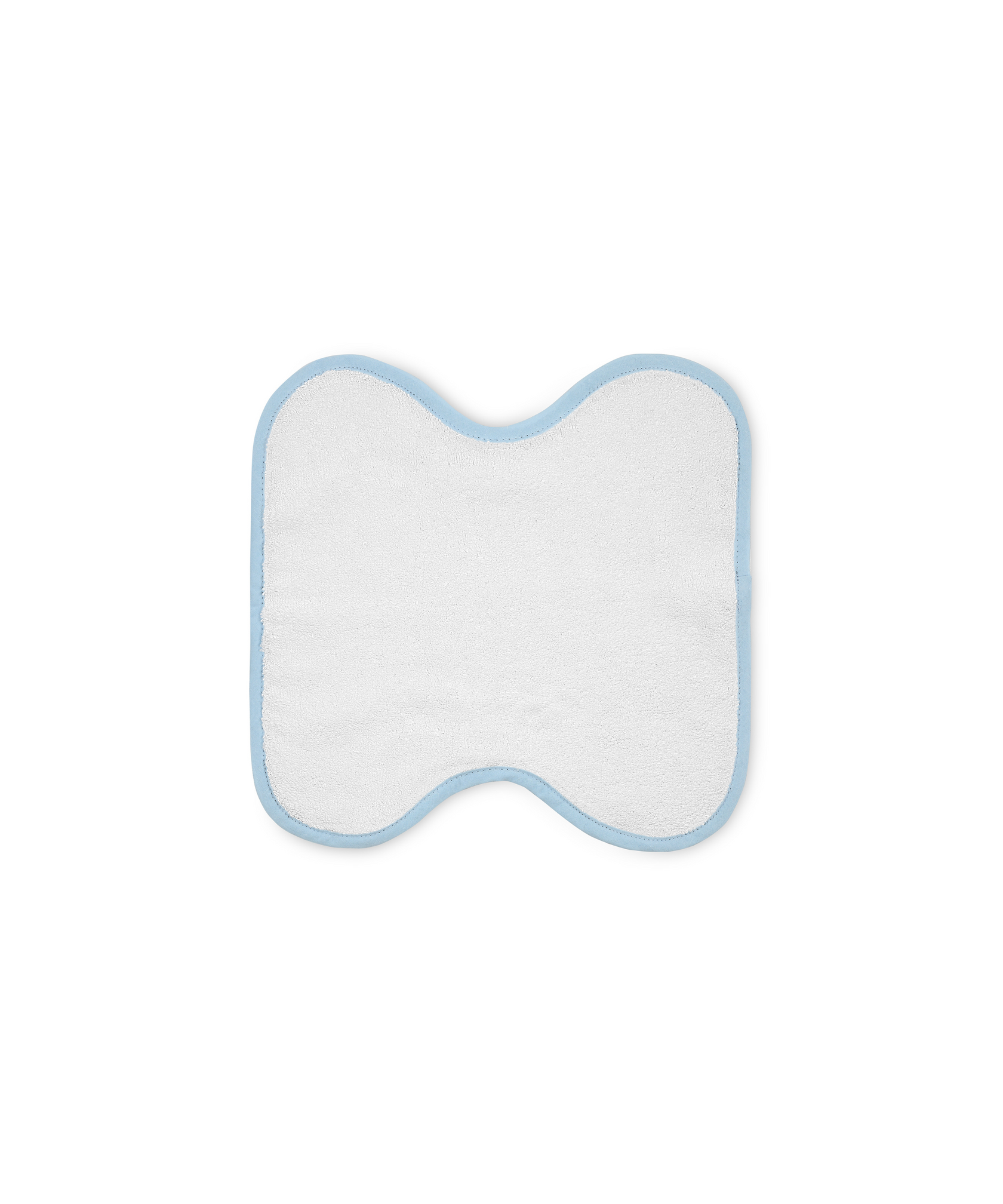 Set of 4 Amelia Scalloped Face Towels, Powder Blue