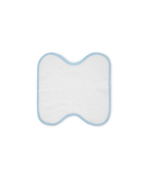 Set of 4 Amelia Scalloped Face Towels, Powder Blue