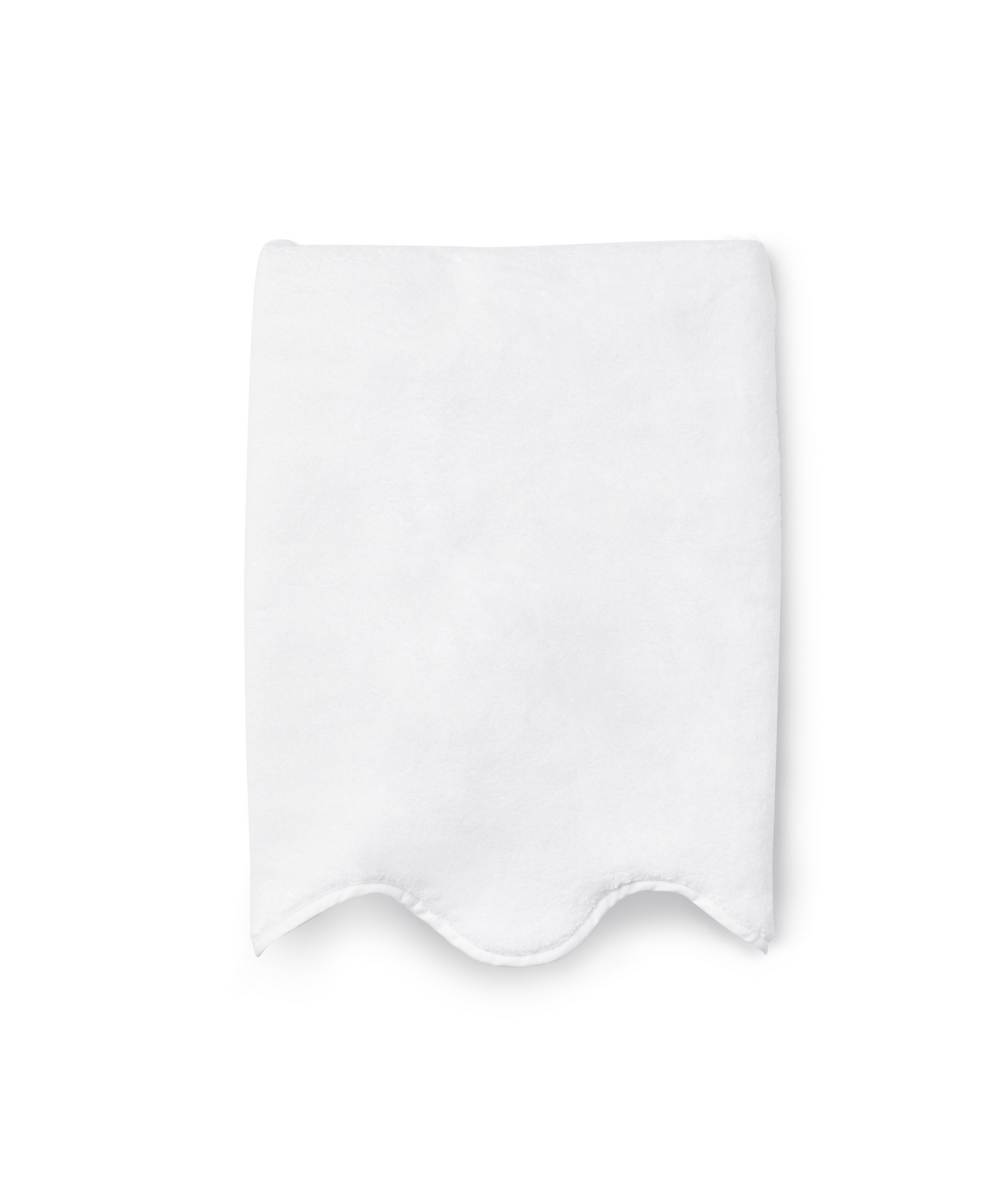 Amelia Scalloped Bath Towel, White