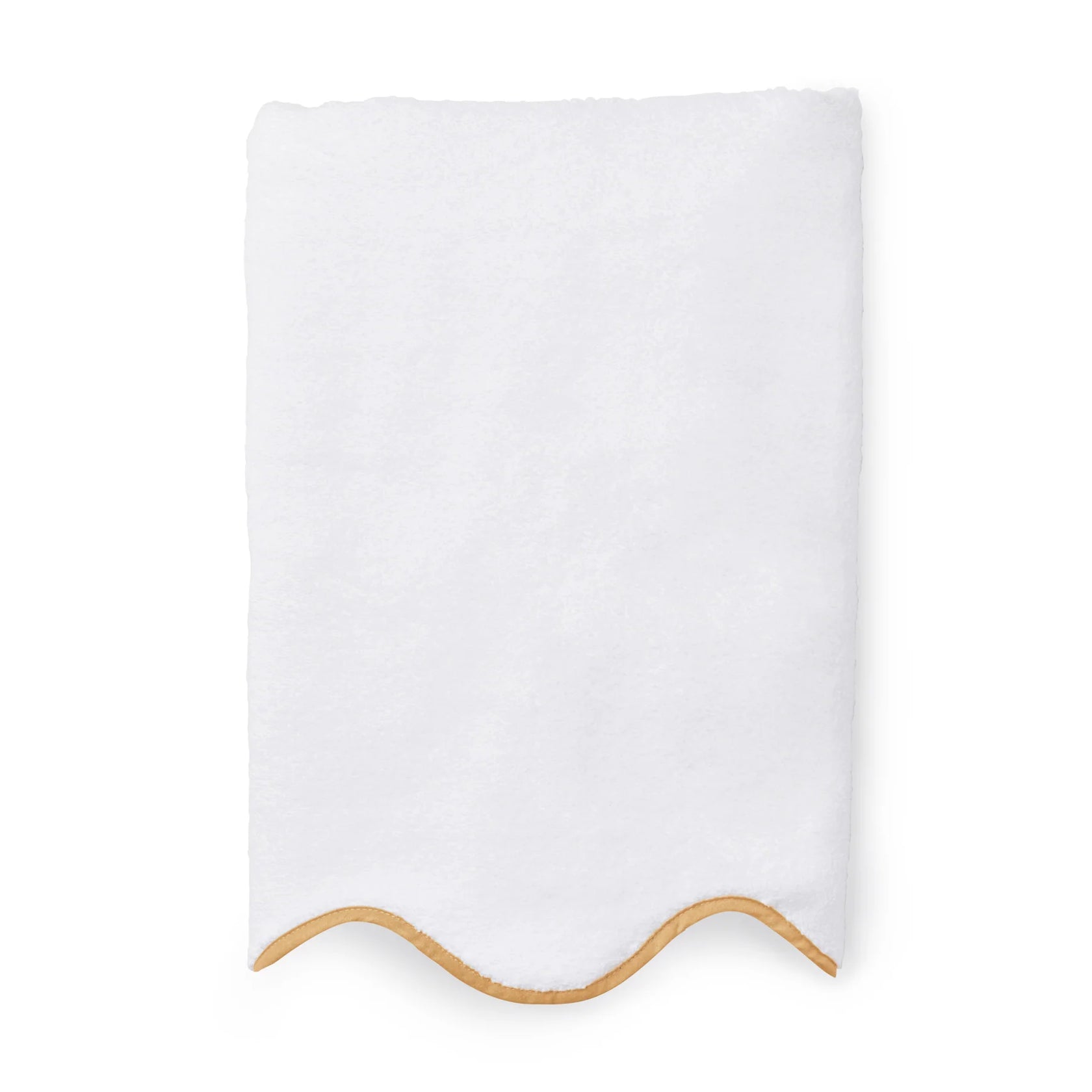 Amelia Scalloped Bath Towels, Mustard
