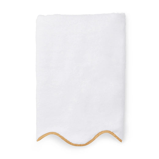 Amelia Scalloped Bath Towels, Mustard