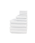 Amelia Scalloped Bath Towel Family Bundle, White