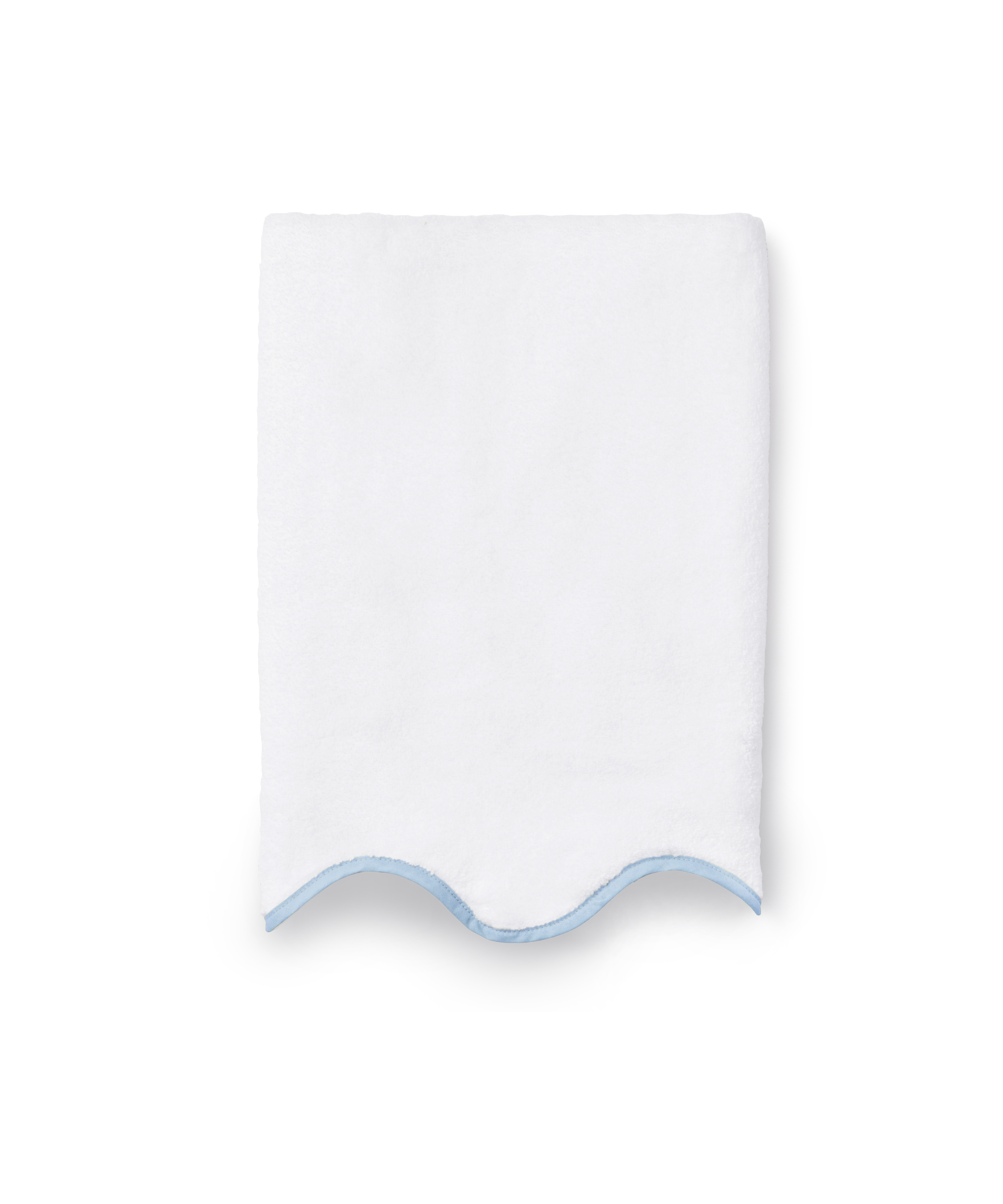 Amelia Scalloped Bath Towel Collection, Powder Blue, Cut Out