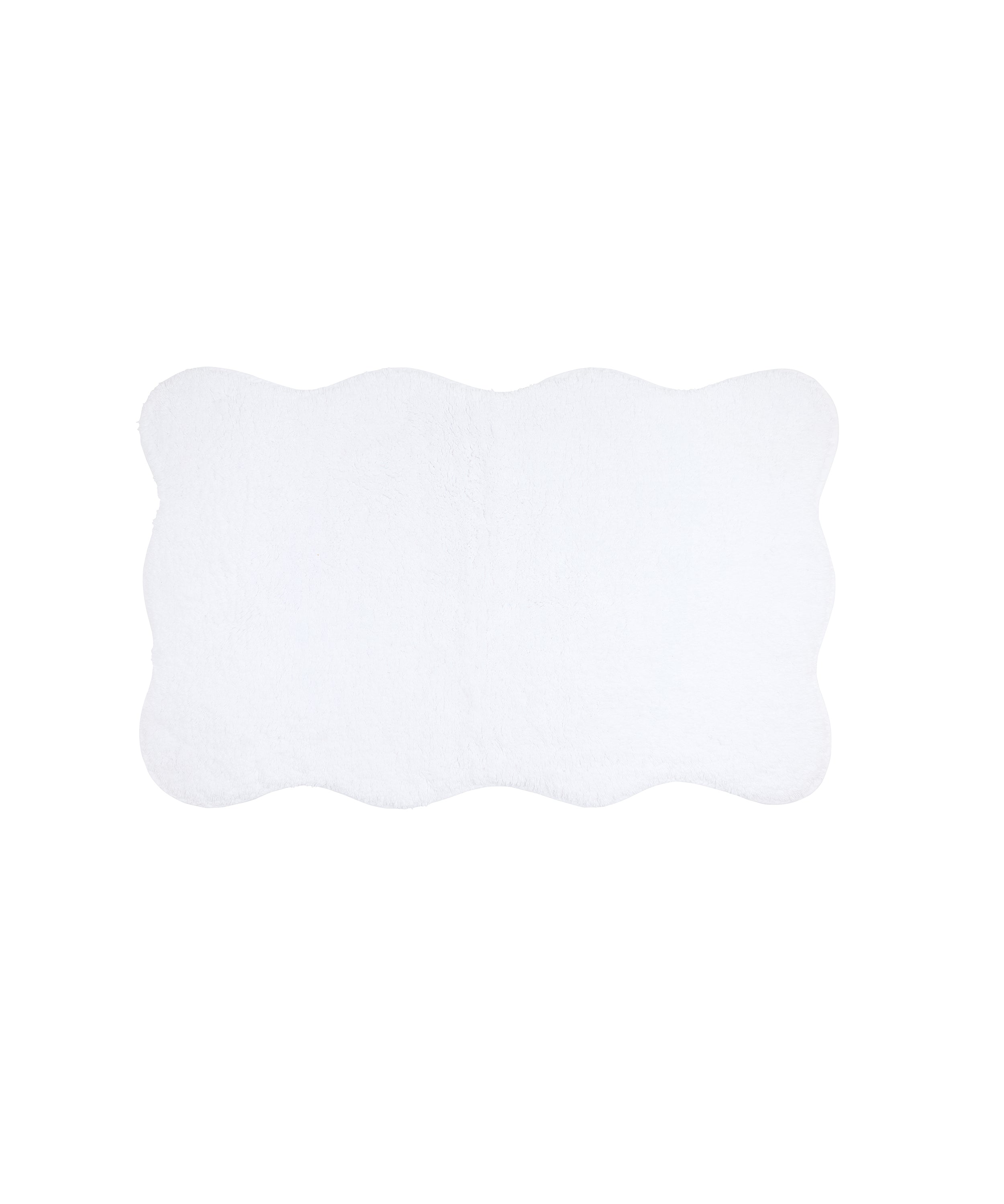 Amelia Scalloped Bath Mat, White