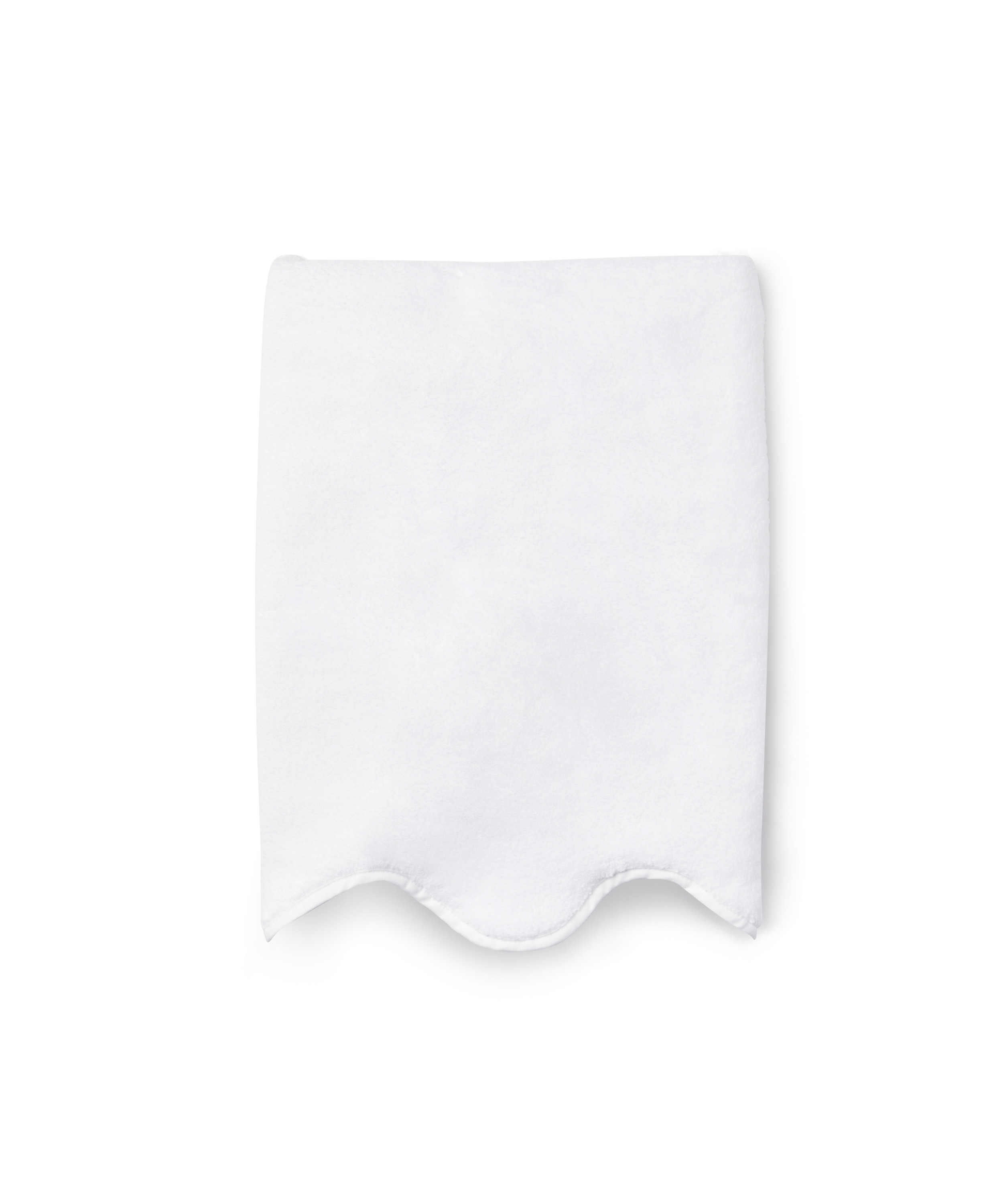 Amelia Scalloped Bath Towel, White, Cut Out