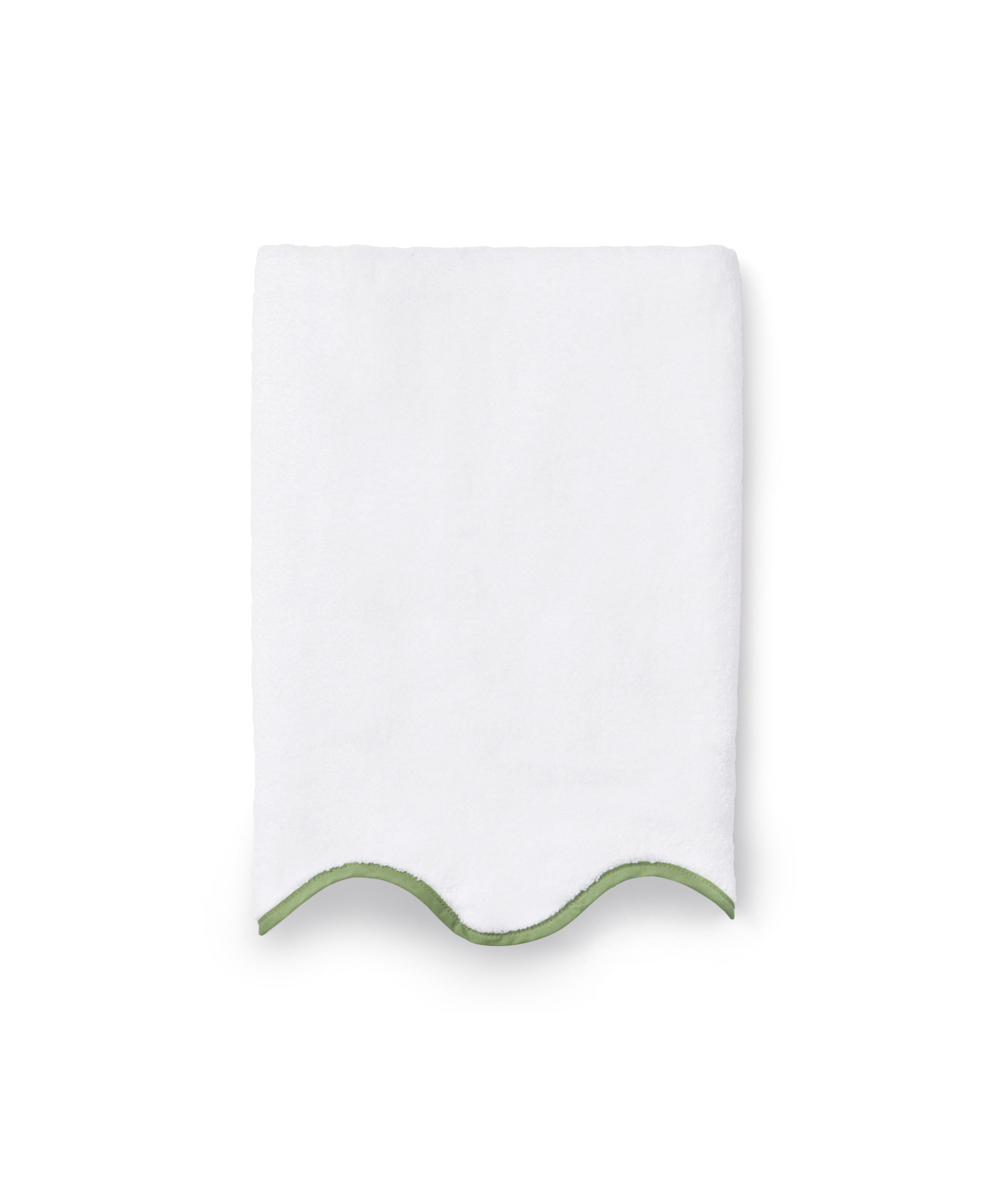 Amelia Scalloped Bath Towel Collection, Asparagus, Cut Out