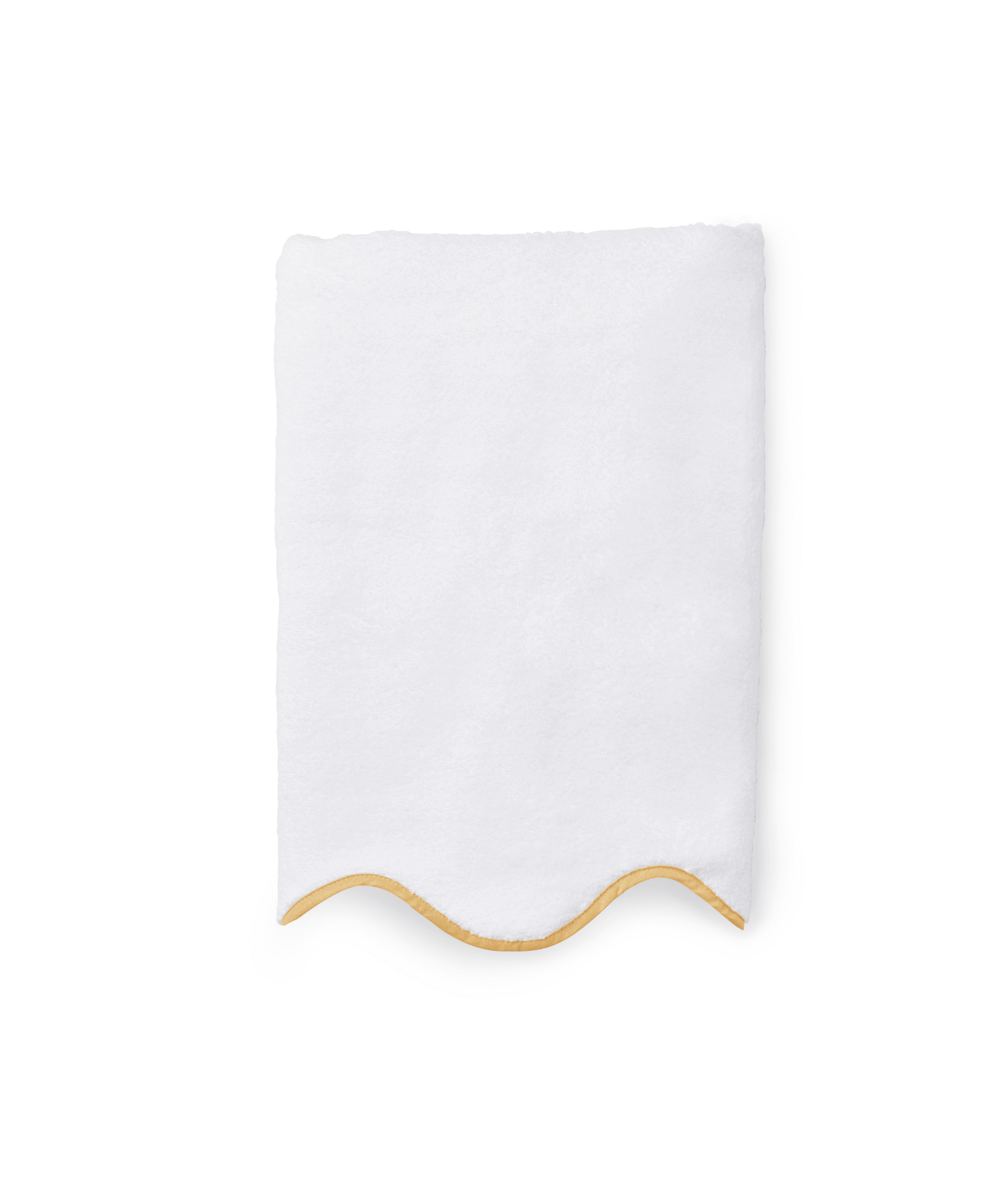 Amelia Scalloped Bath Towel Collection, Mustard, Cut Out