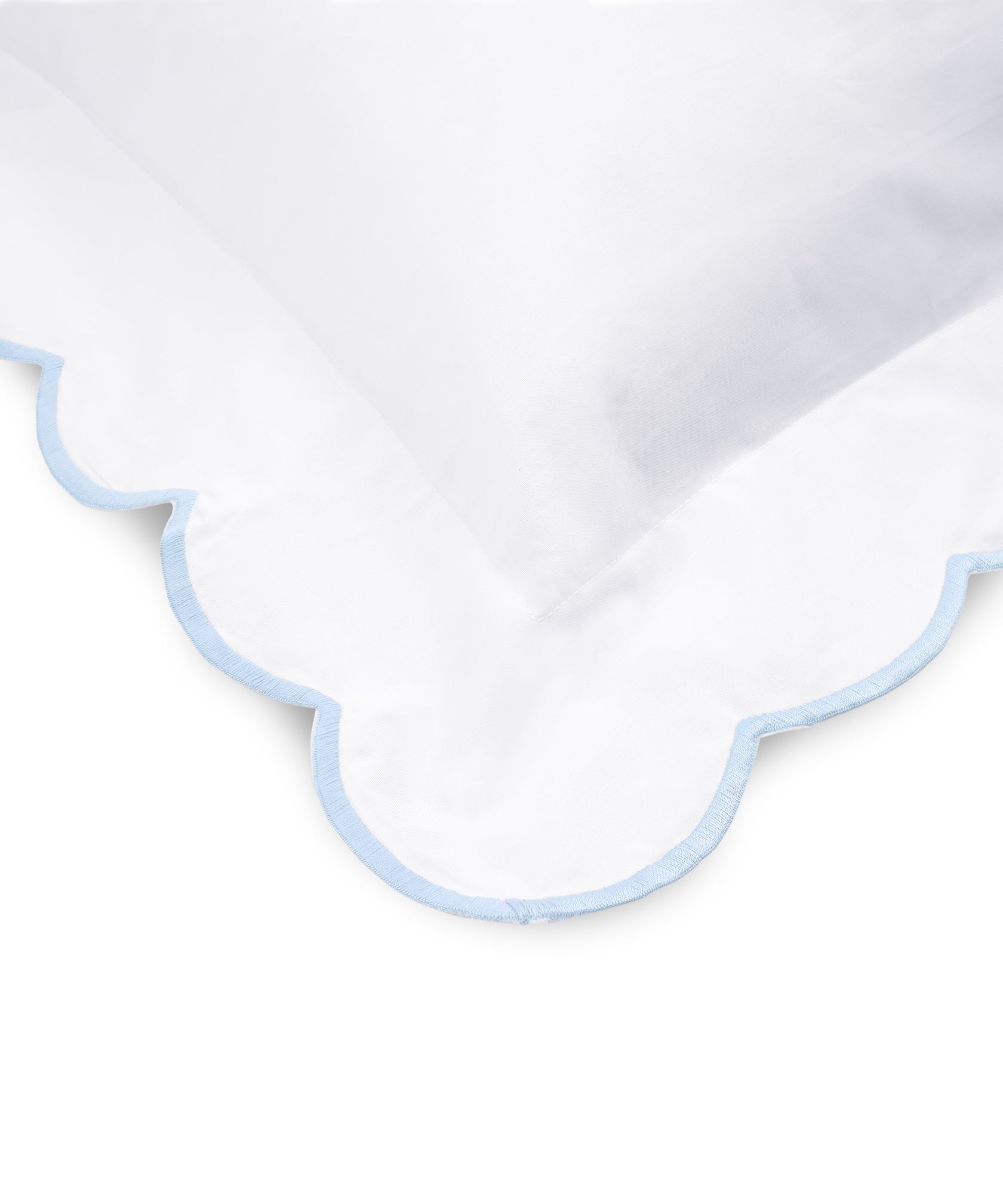 Annabelle Scalloped Bed Linen, Powder Blue, Detail