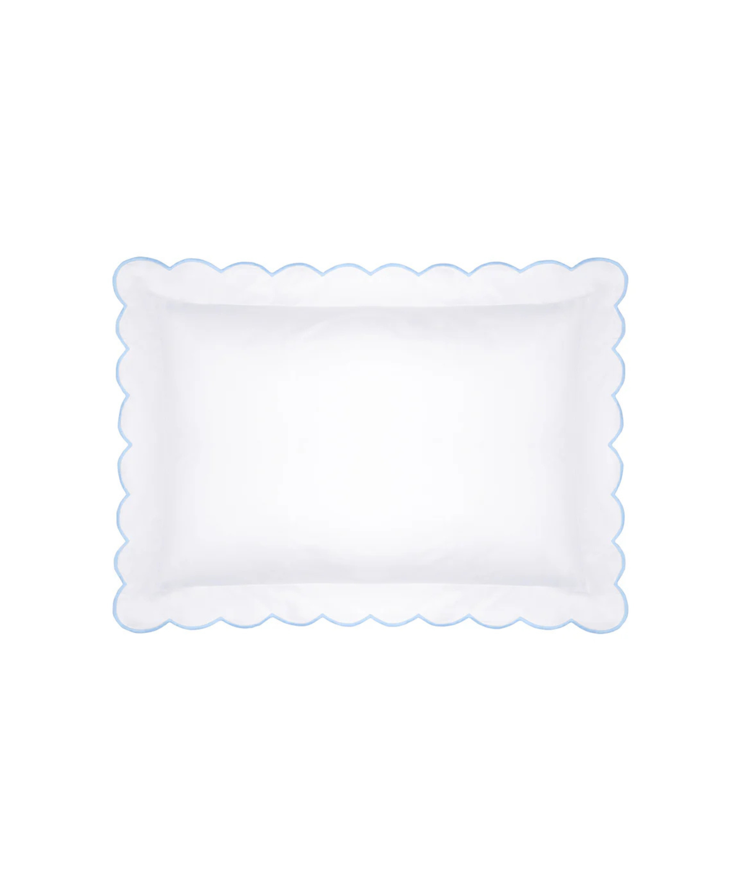 Pair of Annabelle Scalloped Pillowcases, Powder Blue