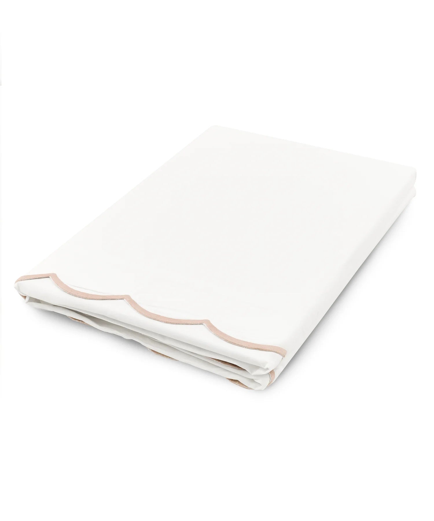 Annabelle Scalloped Bed Linen, Dusty Pink, Folded Cut Out