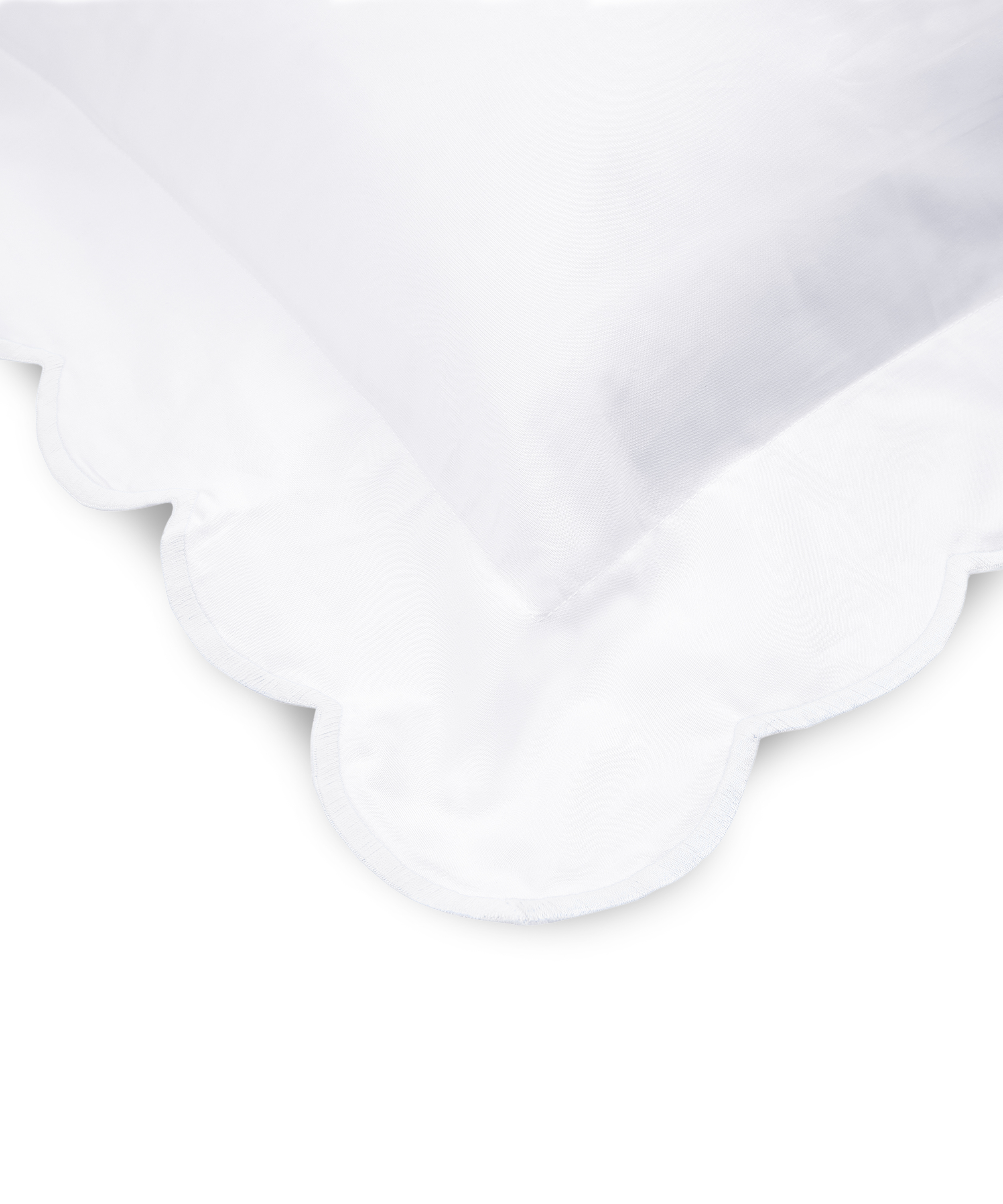 Rebecca Udall Annabelle Scalloped Bed Linen, White, Pillow Detail