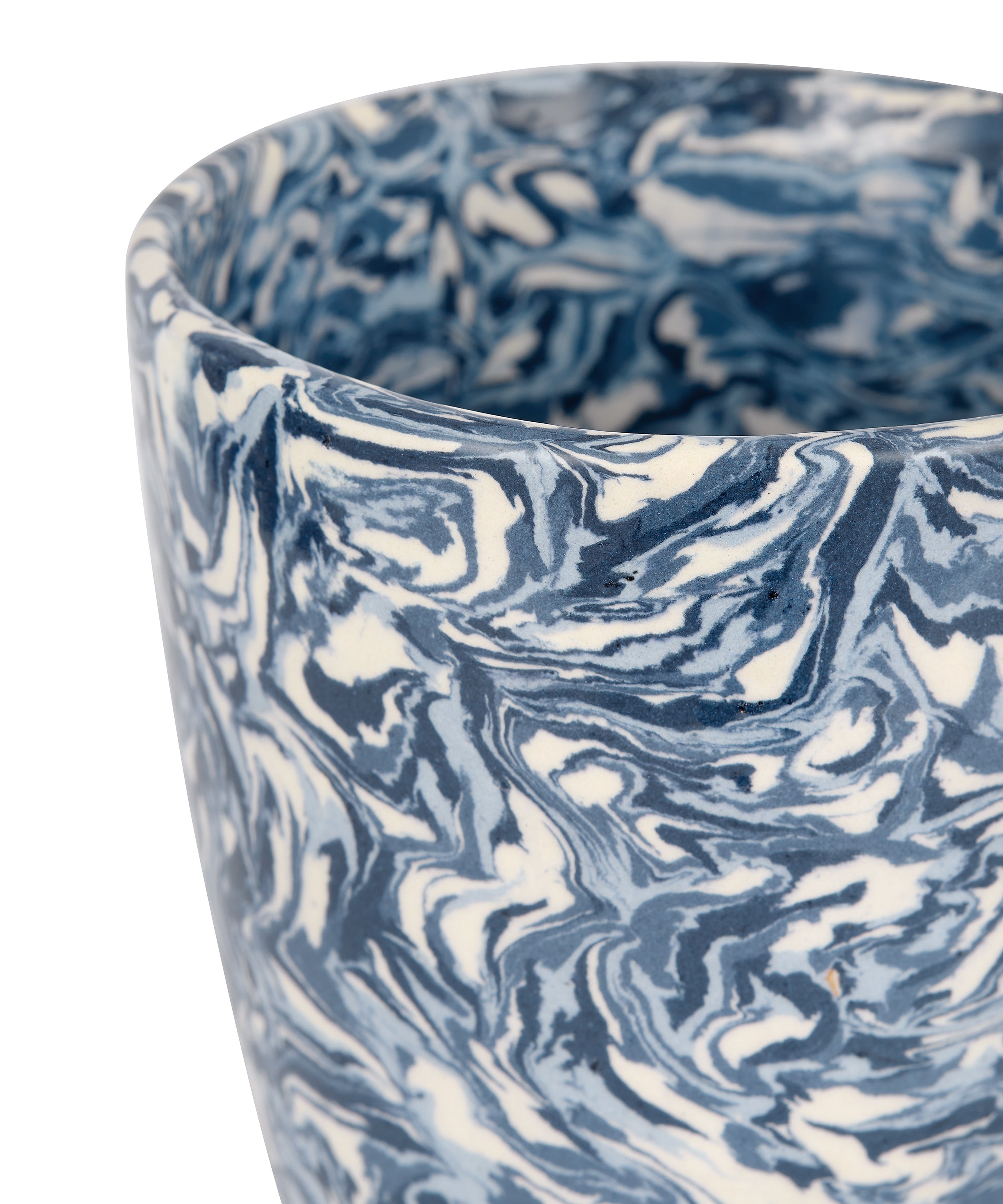 Aptware Marble Ceramic Vase, Blue, Detail