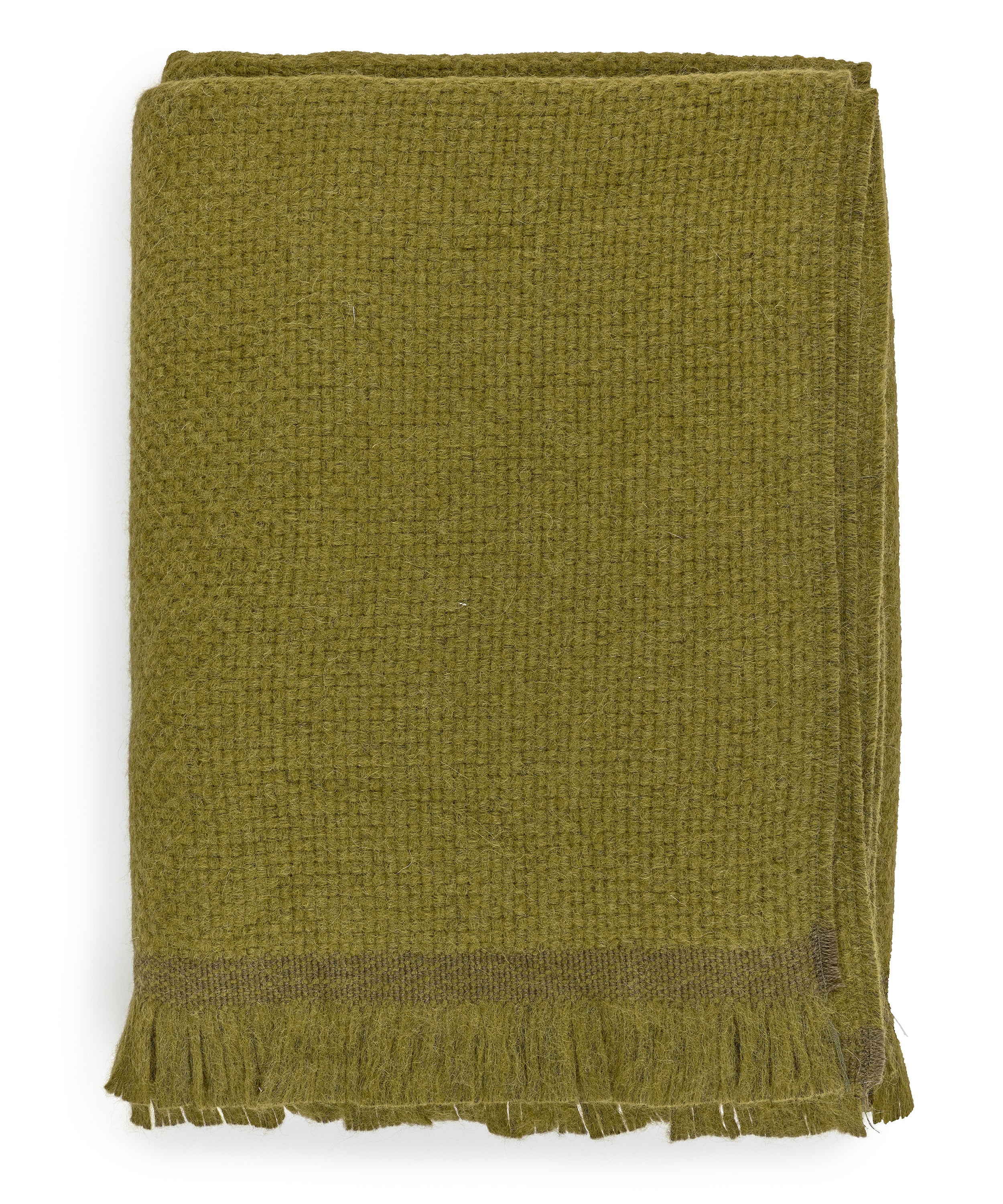 Rebecca Udall, Basketweave Alpaca Throw in Fern