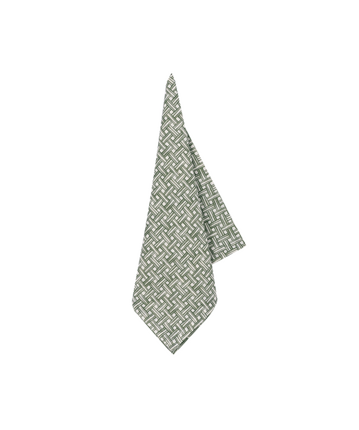 Basketweave Napkin, Vine Green, Draped