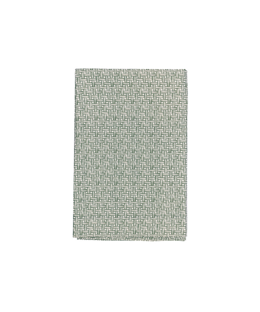 Basketweave Tablecloth, Vine Green, Cut Out
