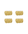 Rebecca Udall Set of 4 Braided Napkin Rings, Antique Gold