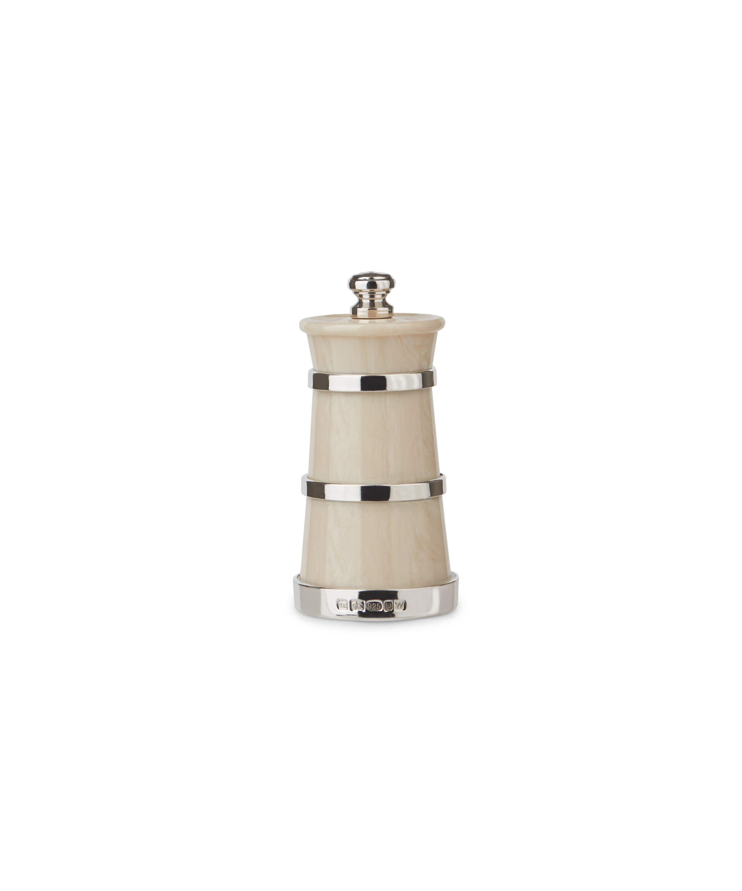 Silver & Ivorine Pepper Mill