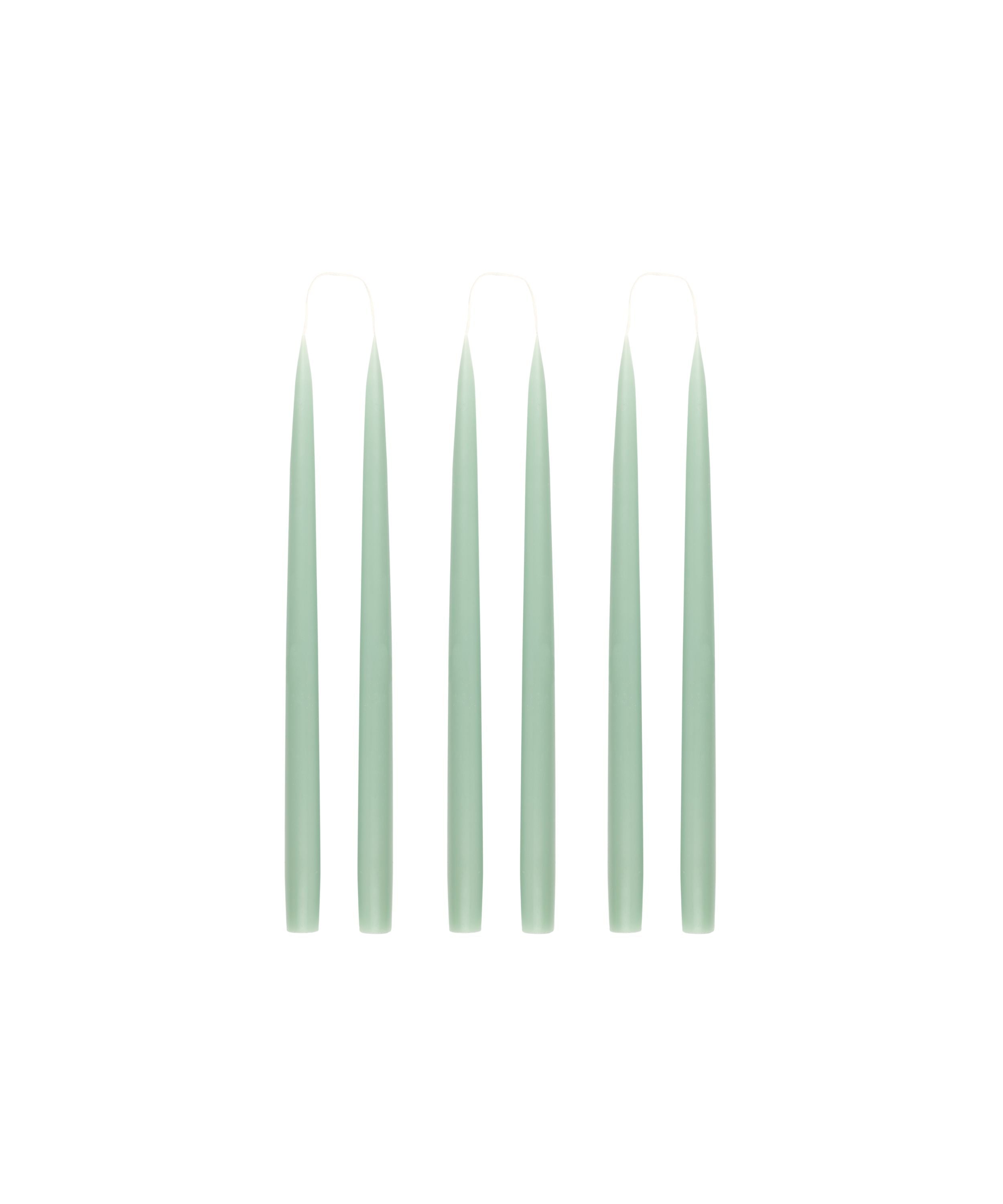 Rebecca Udall Set of 6 Danish Taper Candles, Green