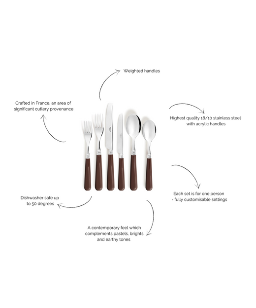Rebecca Udall Classic Cutlery Set, Brown