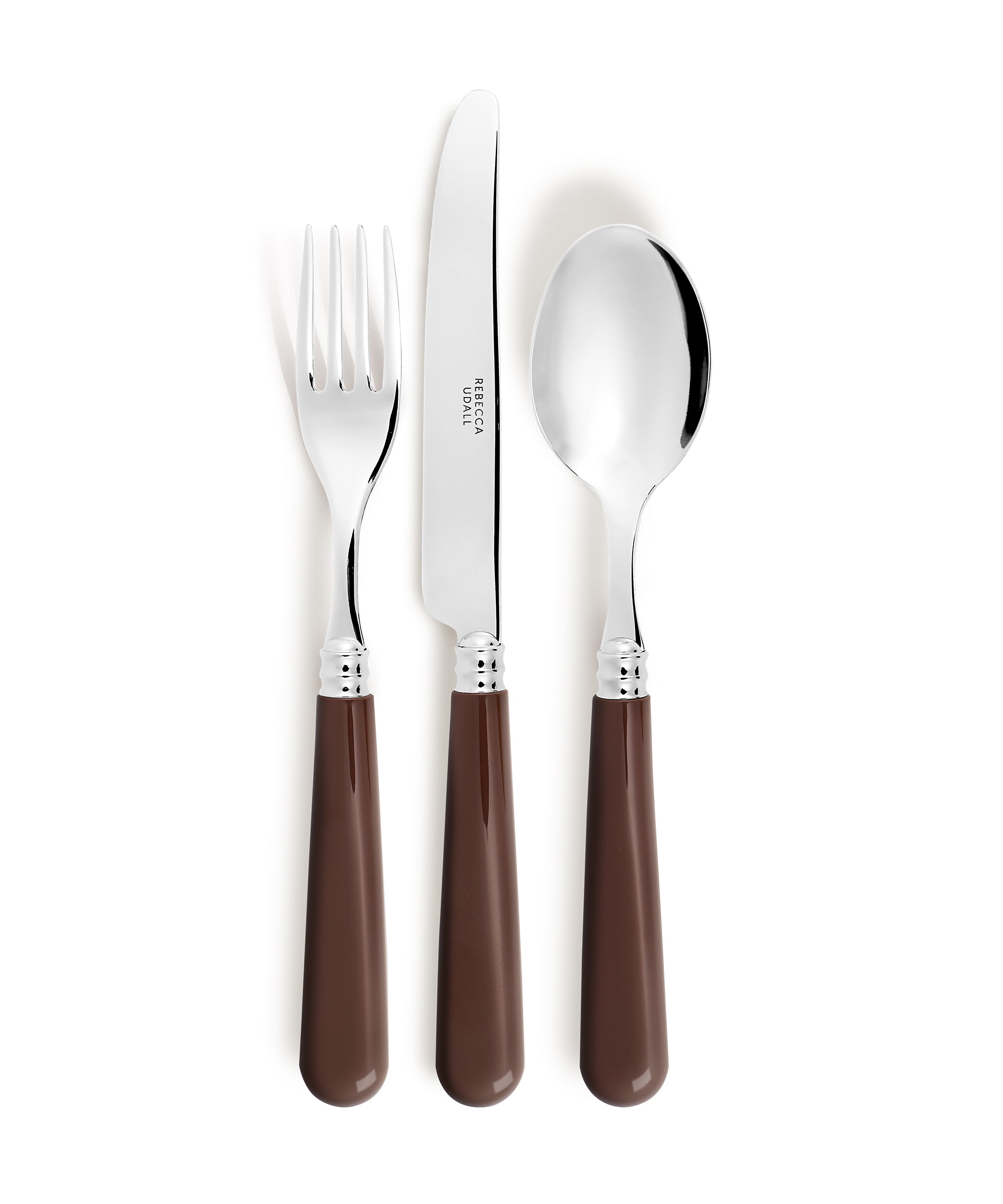 Rebecca Udall Classic Cutlery Set, Chocolate, 3 Set Piece