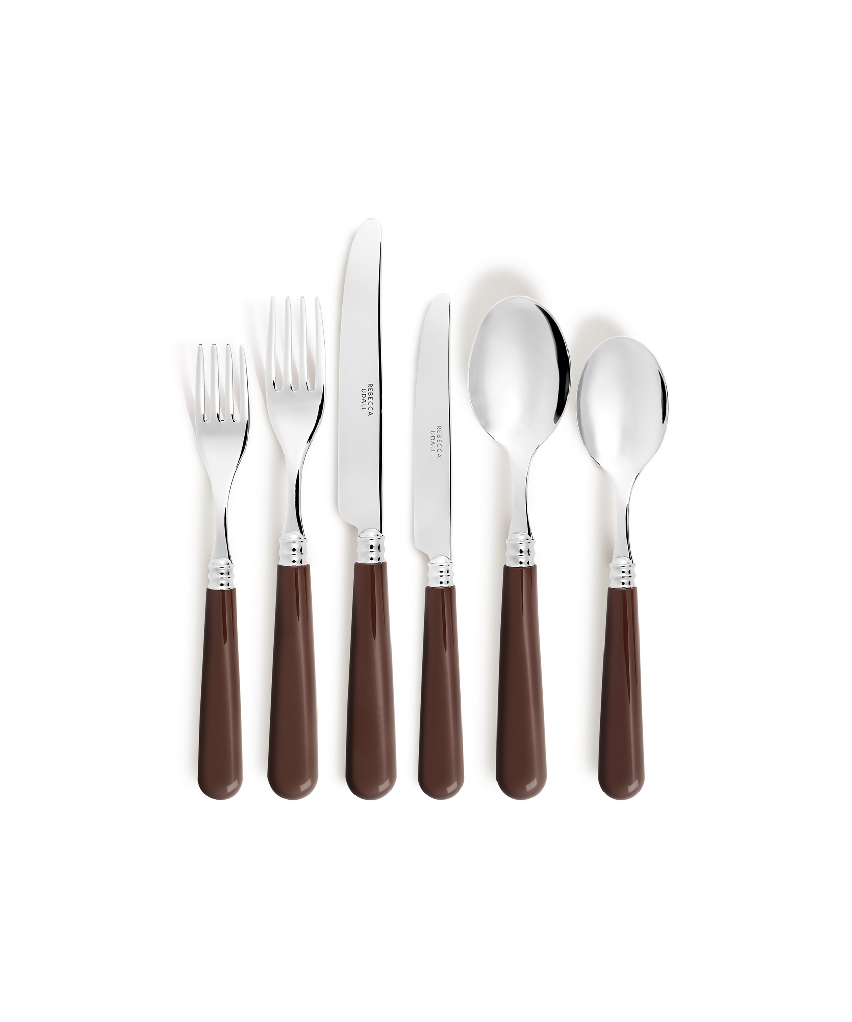 Rebecca Udall Classic Cutlery Set, Chocolate, 5 Set Piece