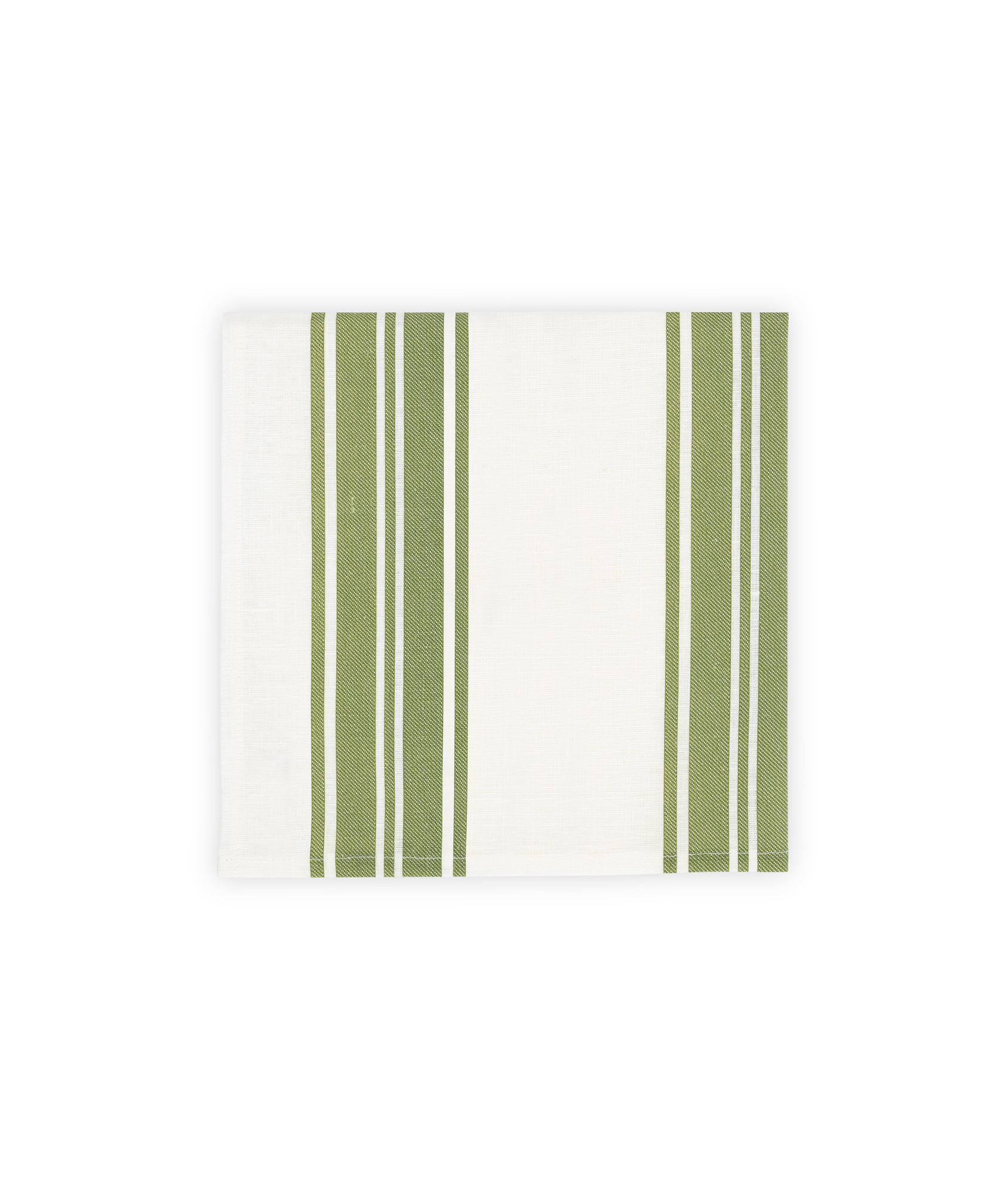 Colette Striped Table Linens, Olive Green, Napkin