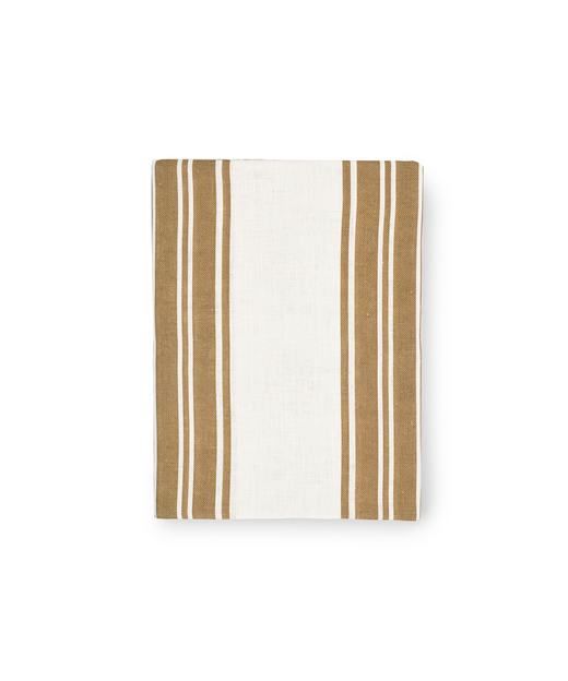 Rebecca Udall Colette Striped Linen Tablecloth, Nougat